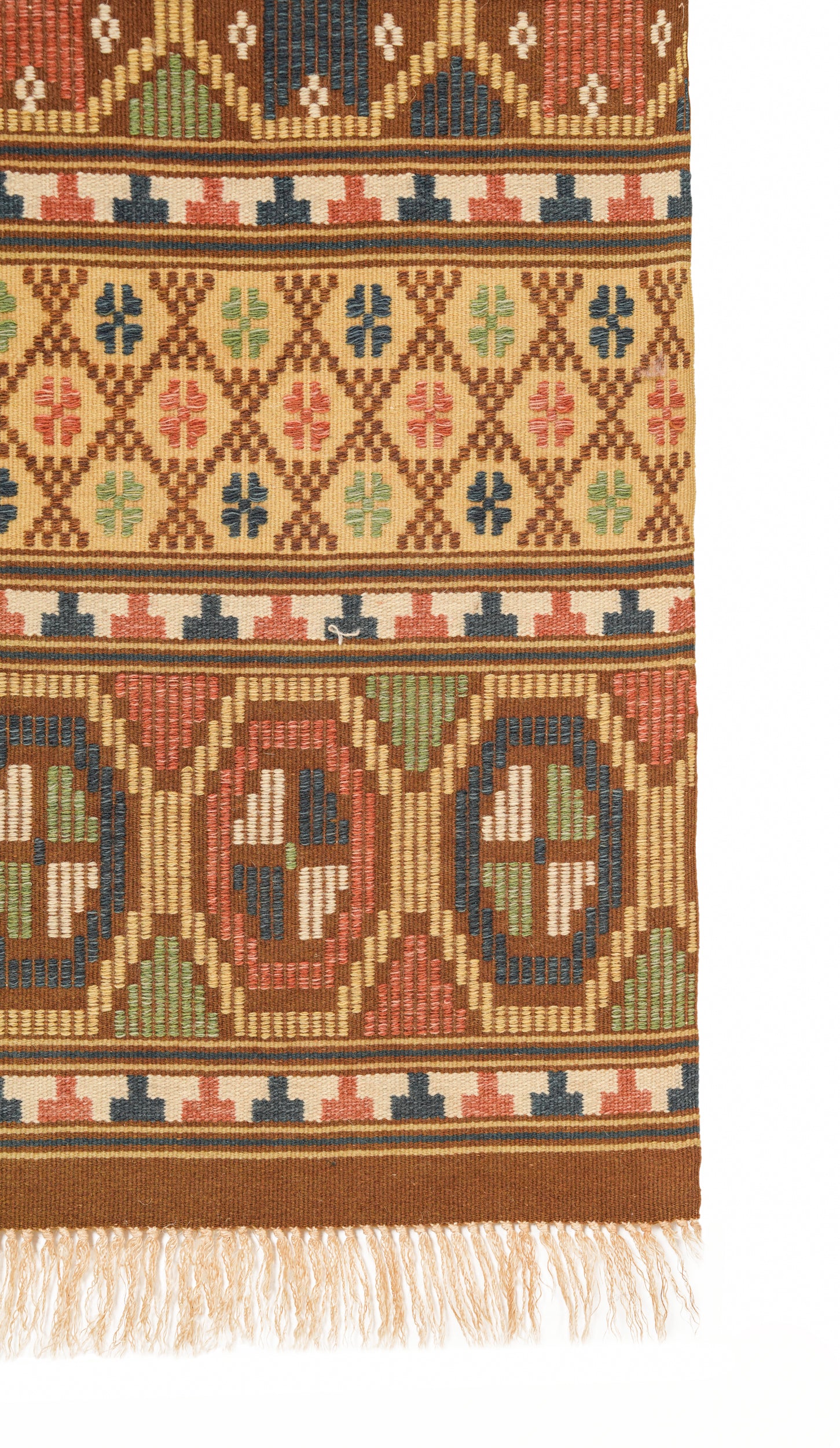 Vintage Swedish Textile 5'2" X 1'7"