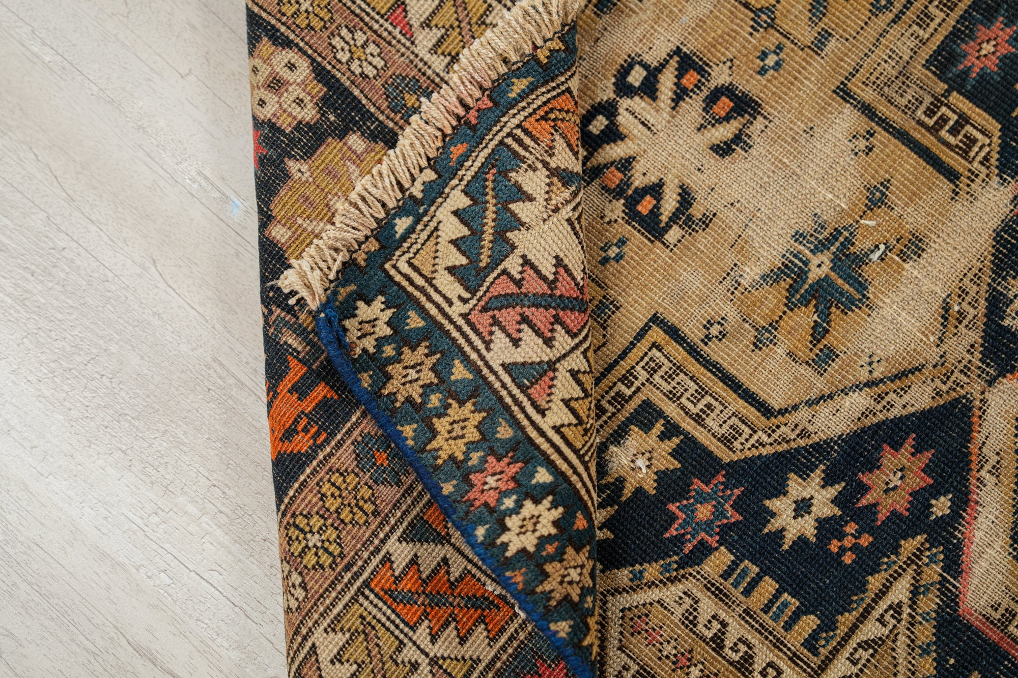 Antique Caucasian Kuba Rug 4'9" x 3'4"
