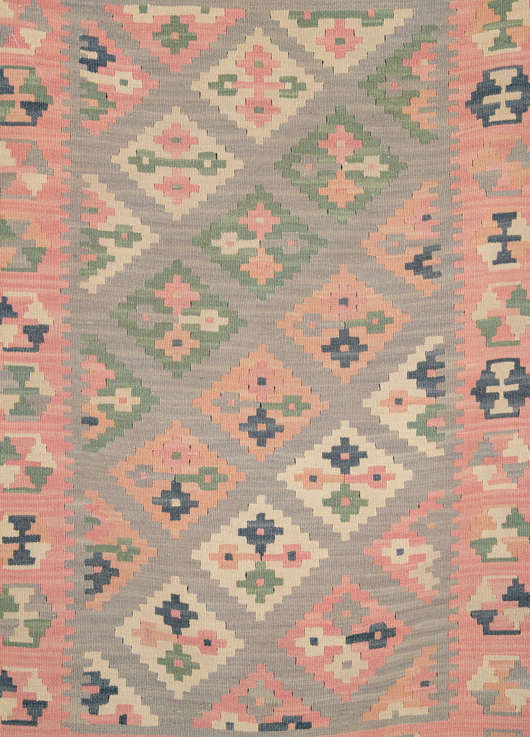 Vintage Turkish Tribal Kilim 4' x 2'10"