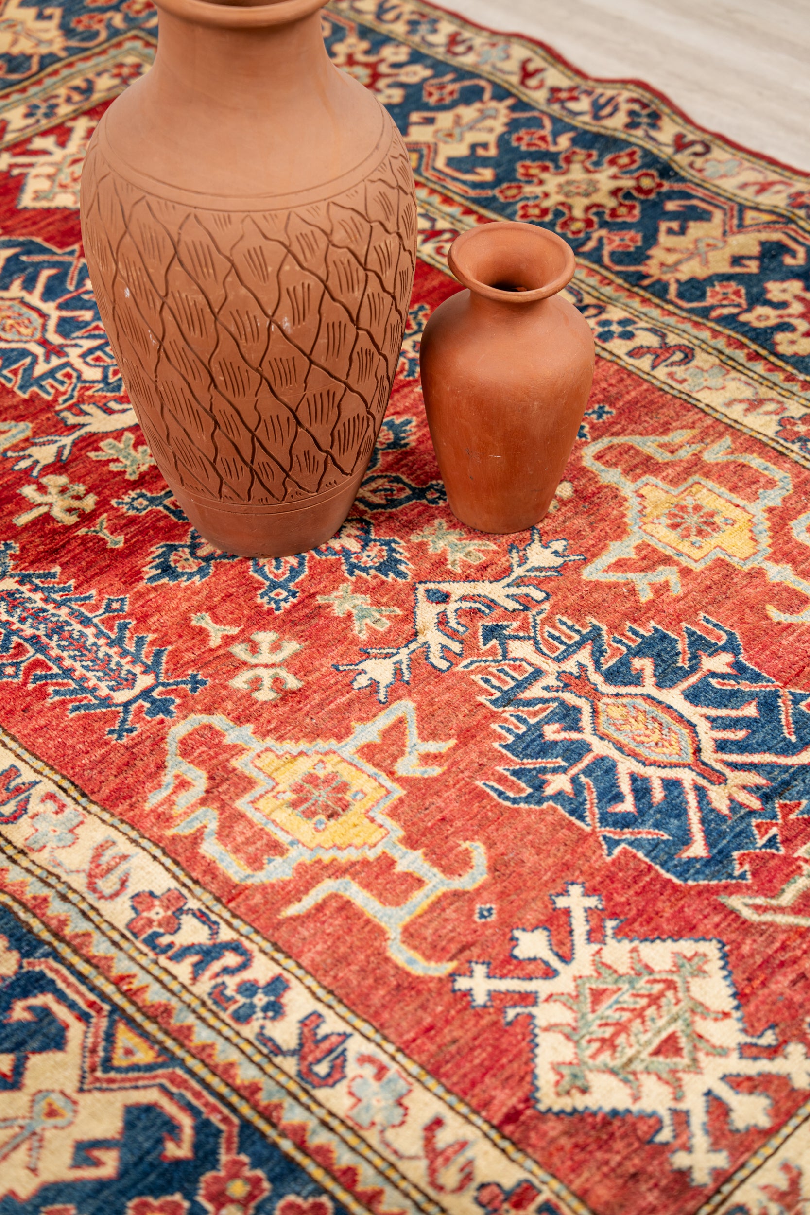 Vintage Turkmen Kazak Rug 6'7" X 5'