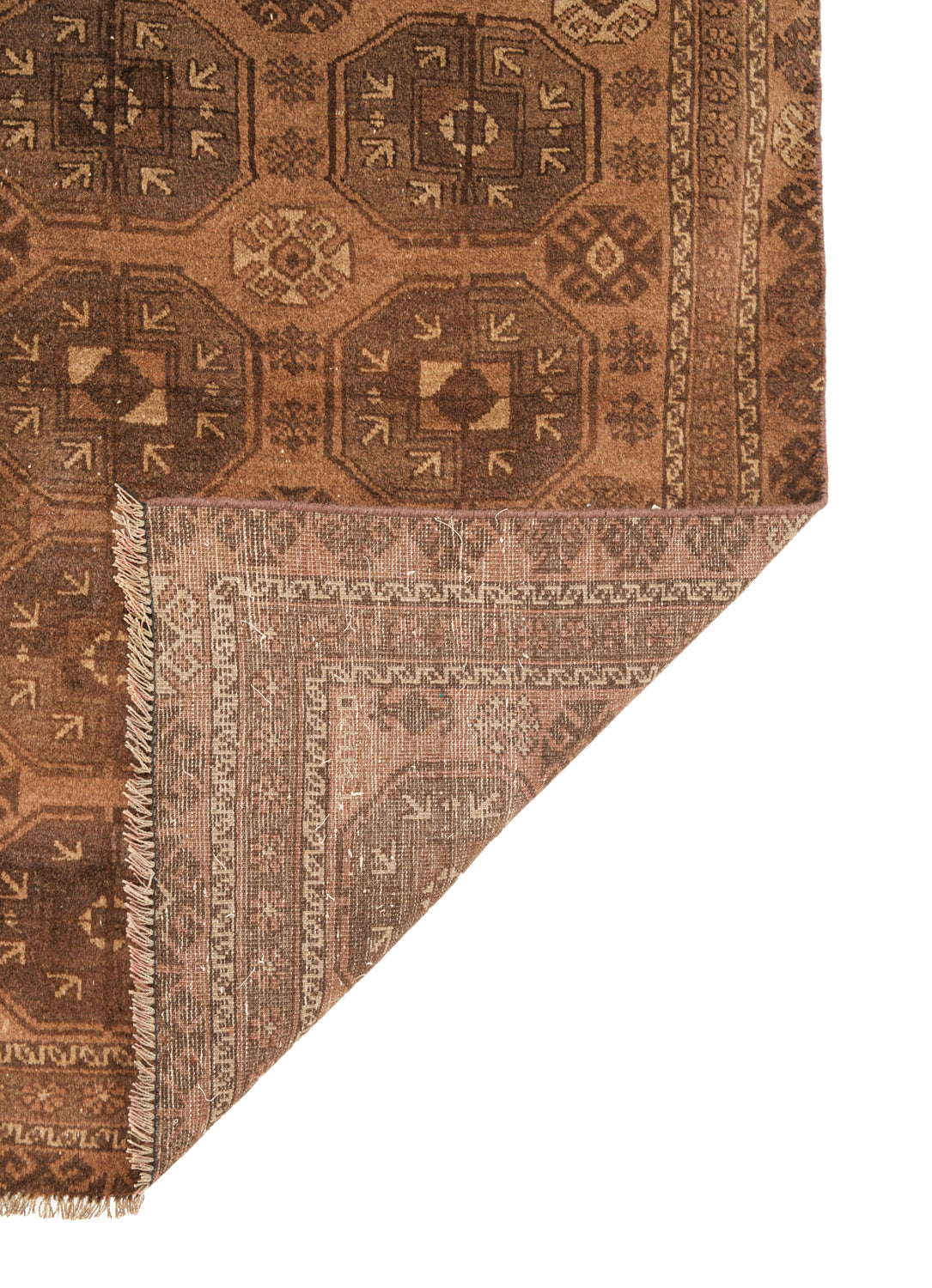 Vintage Turkmen Elephant's Foot Rug 6'3" X 3'3"
