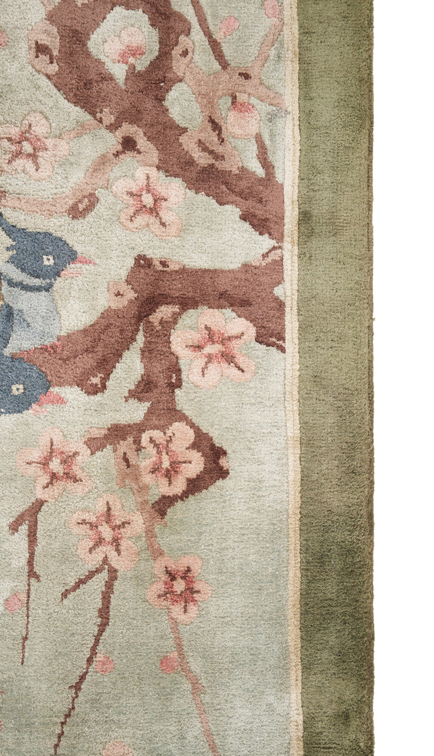 Vintage Silk Chinese Pictorial Rug 3'10" x 2'