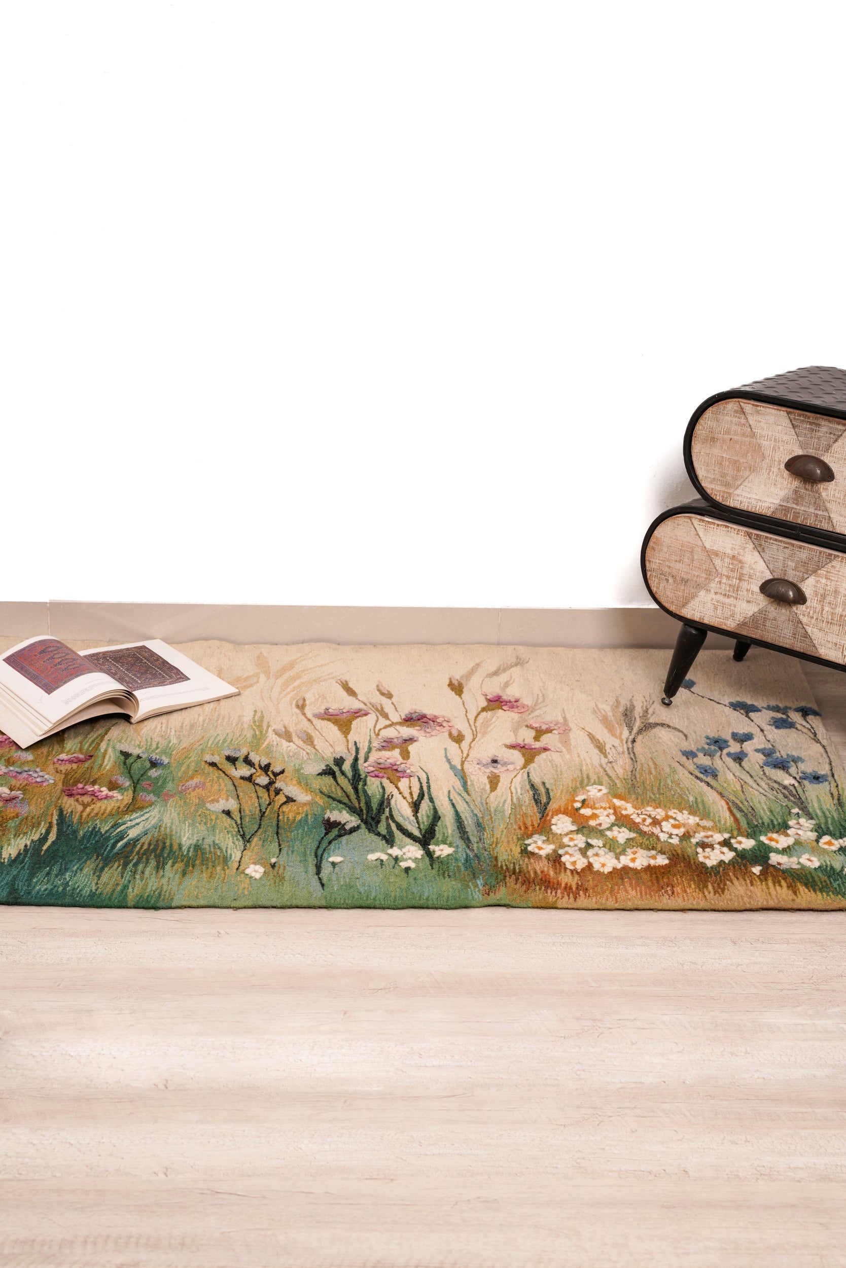 Vintage Polish floral Tapestry 4'7" x 3'