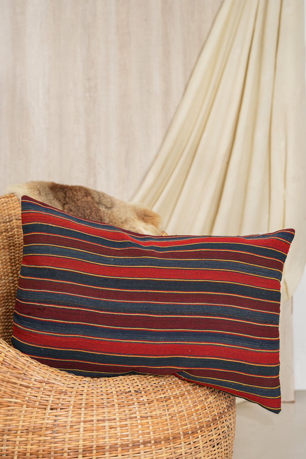 Antique Caucasian Jajim Cushion Cover 2'4" X 1'7"