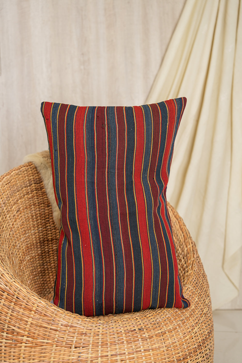 Antique Caucasian Jajim Cushion Cover 2'4" X 1'7"