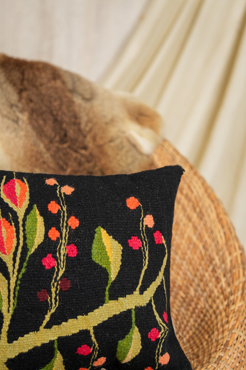 Vintage Romanian CUSHION PAIR 1'3" X 1'3"