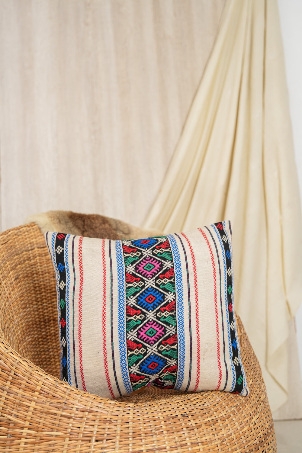 Vintage Scandinavian cushion COVER 1'8" X 1'8"