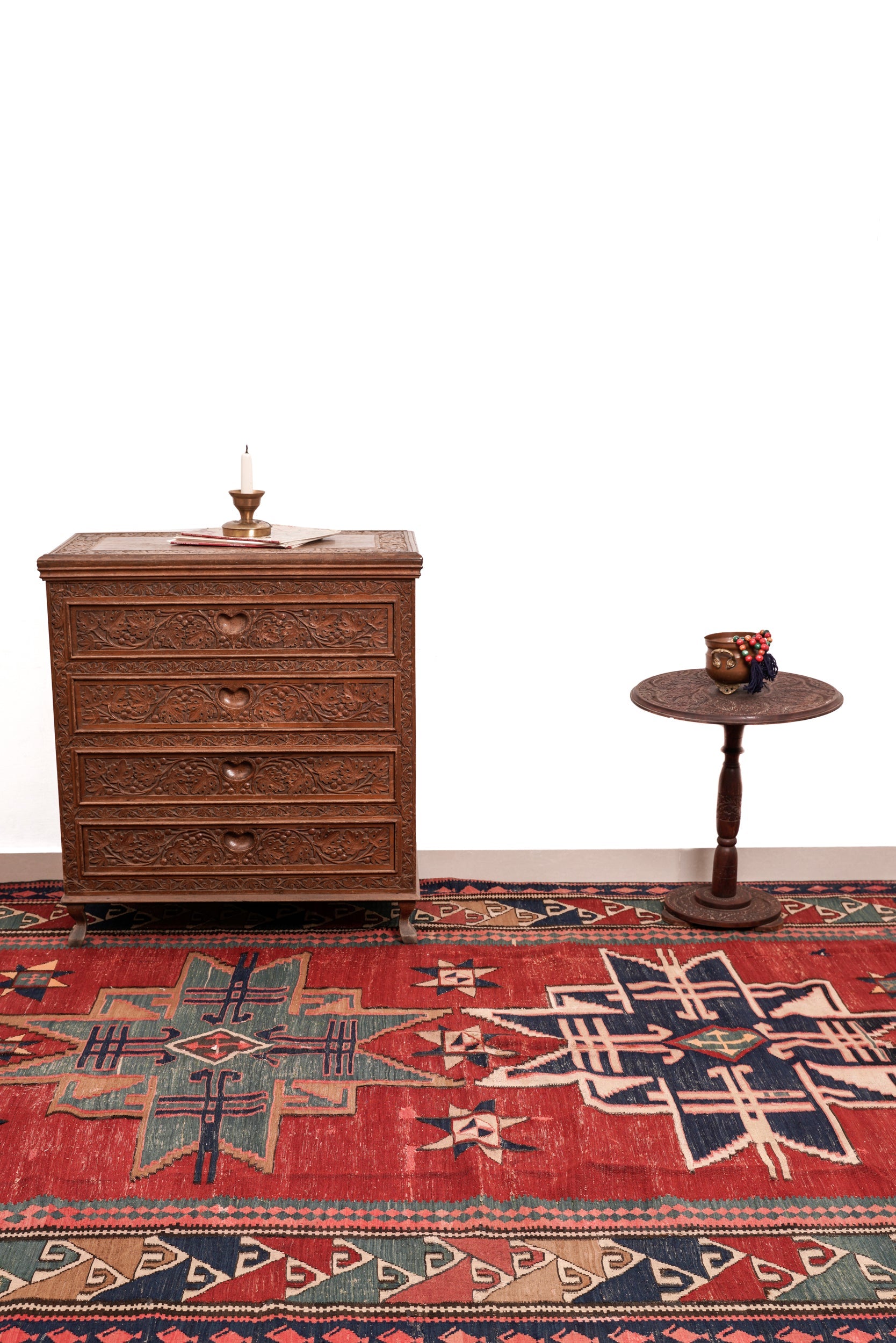 Antique Caucasian "LESGHI STAR" Kilim 9' x 6'