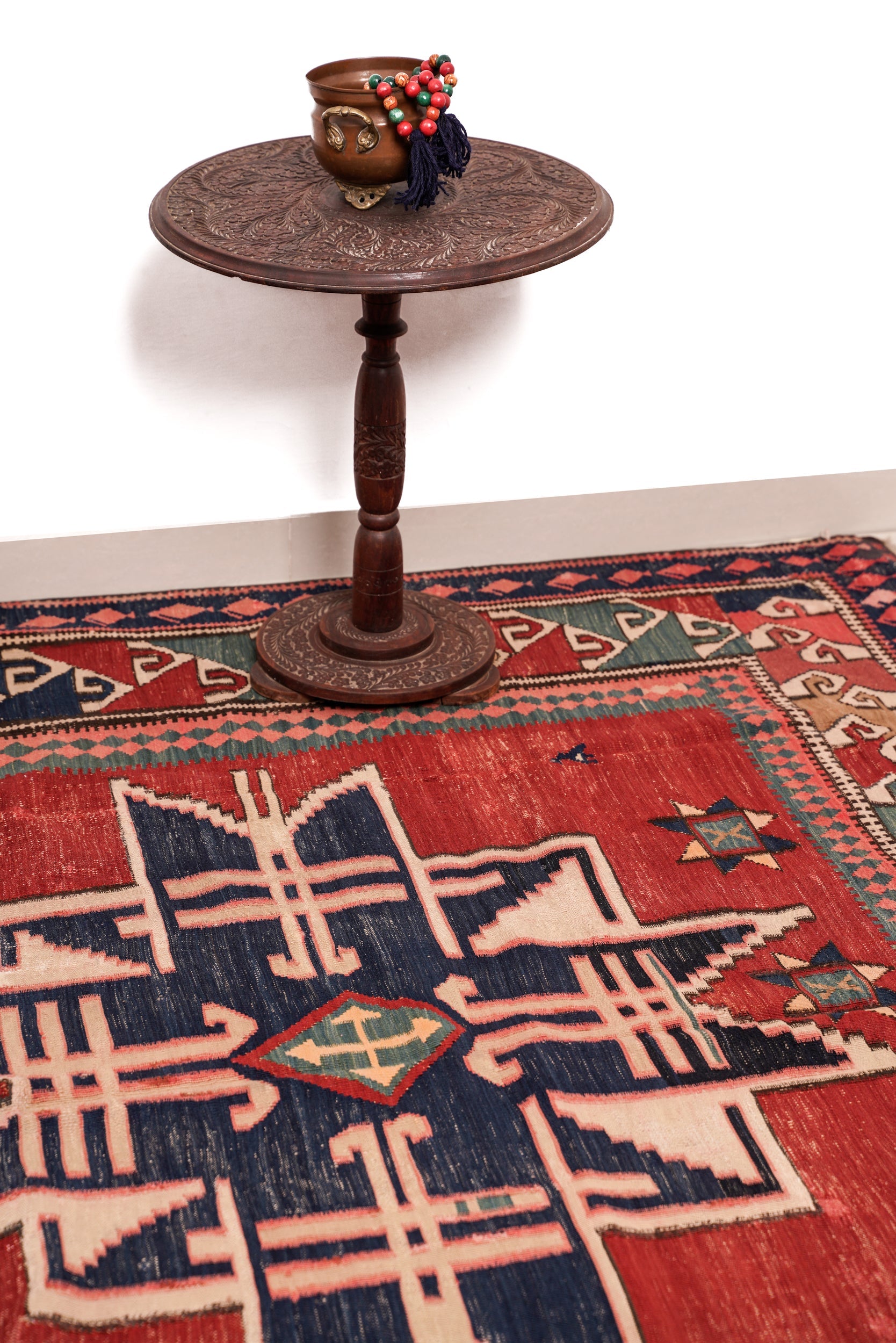 Antique Caucasian "LESGHI STAR" Kilim 9' x 6'