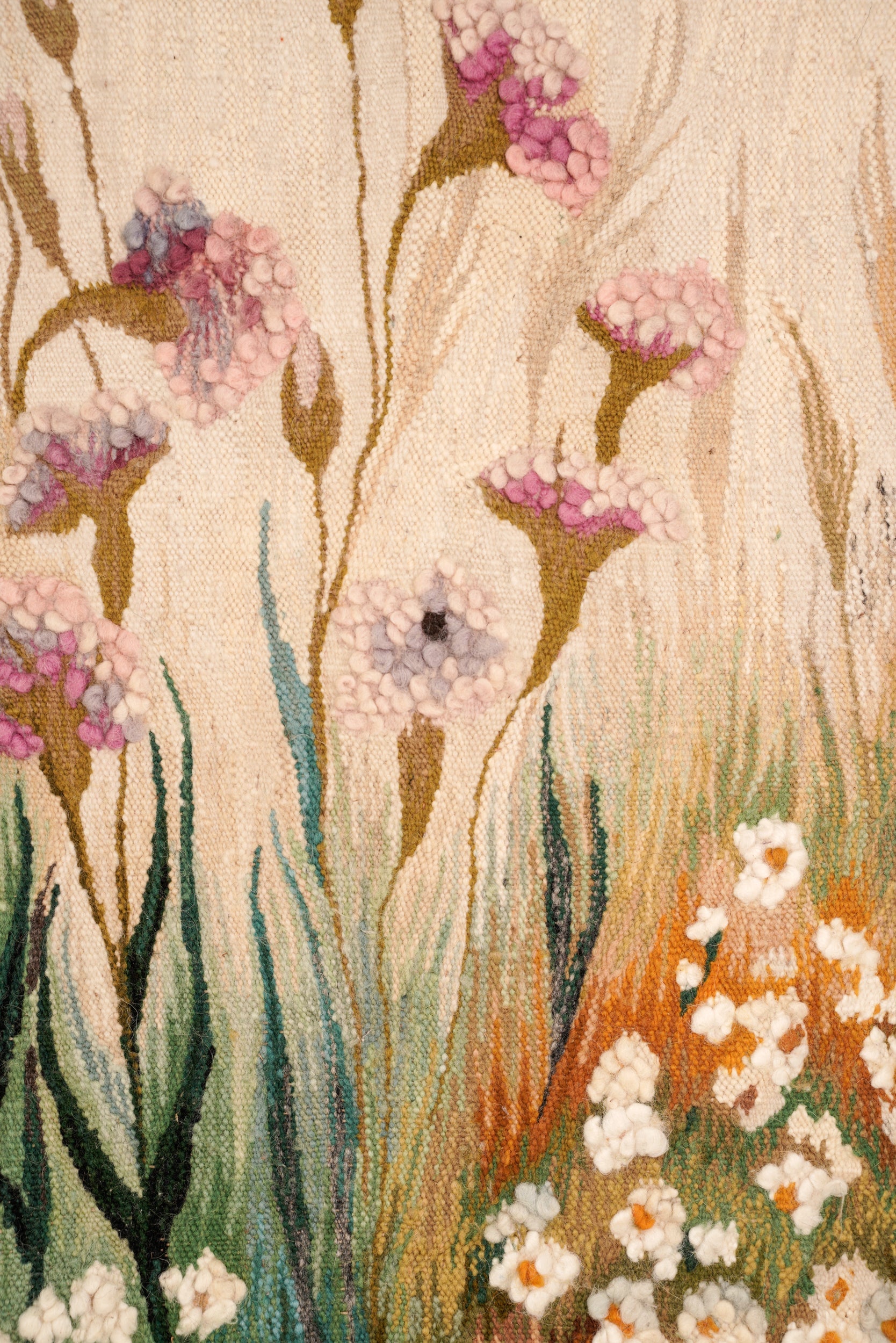 Vintage Polish floral Tapestry 4'7" x 3'