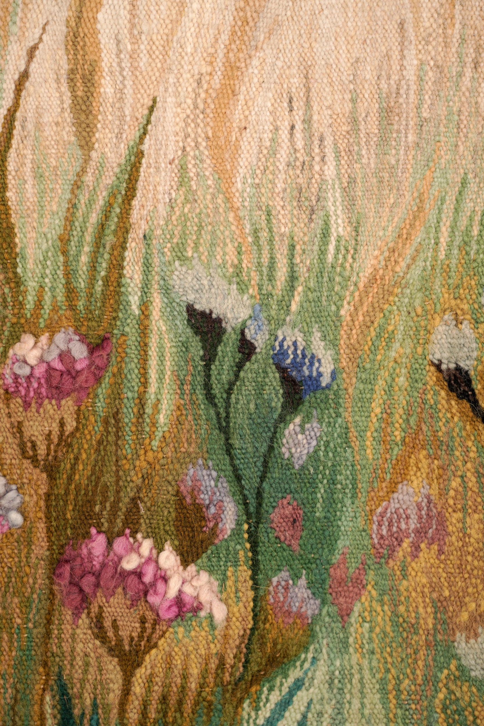Vintage Polish floral Tapestry 4'7" x 3'