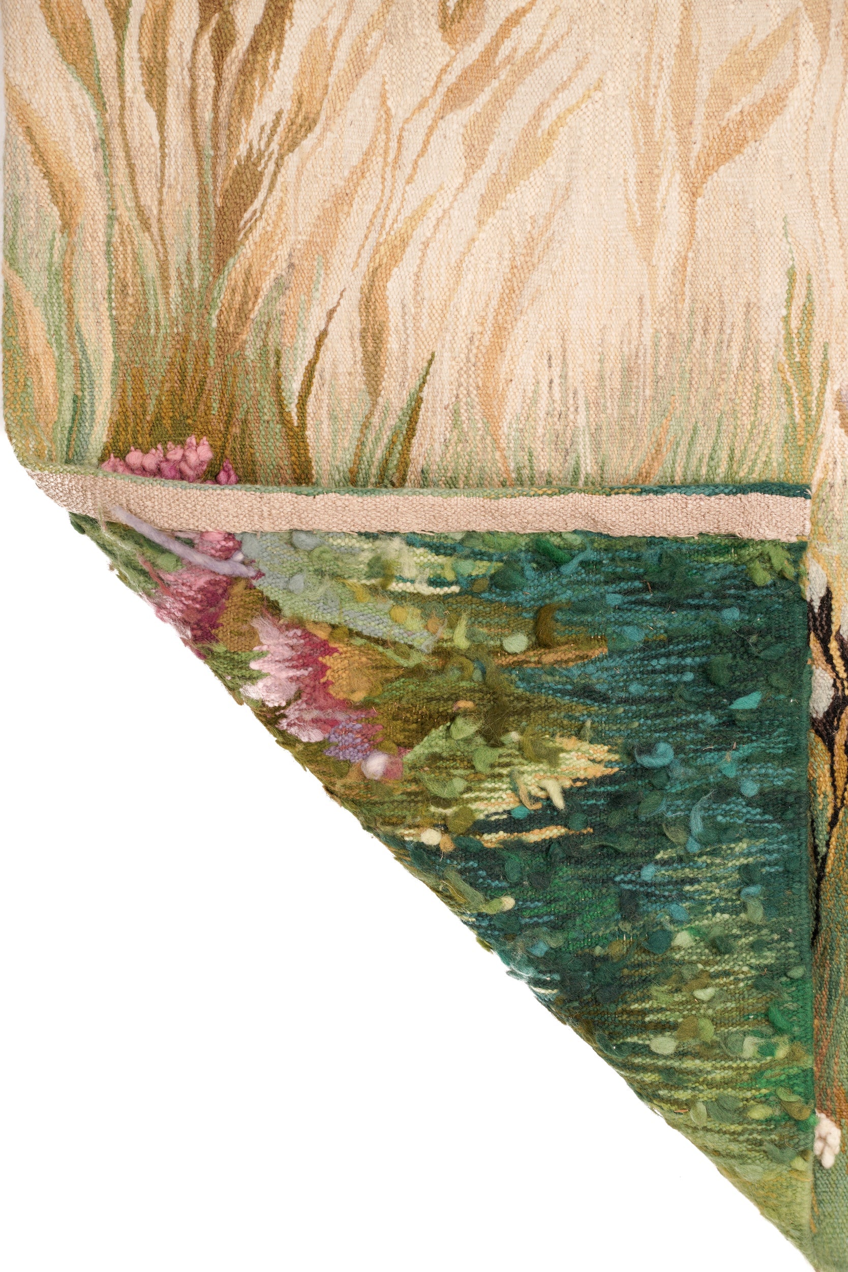 Vintage Polish floral Tapestry 4'7" x 3'