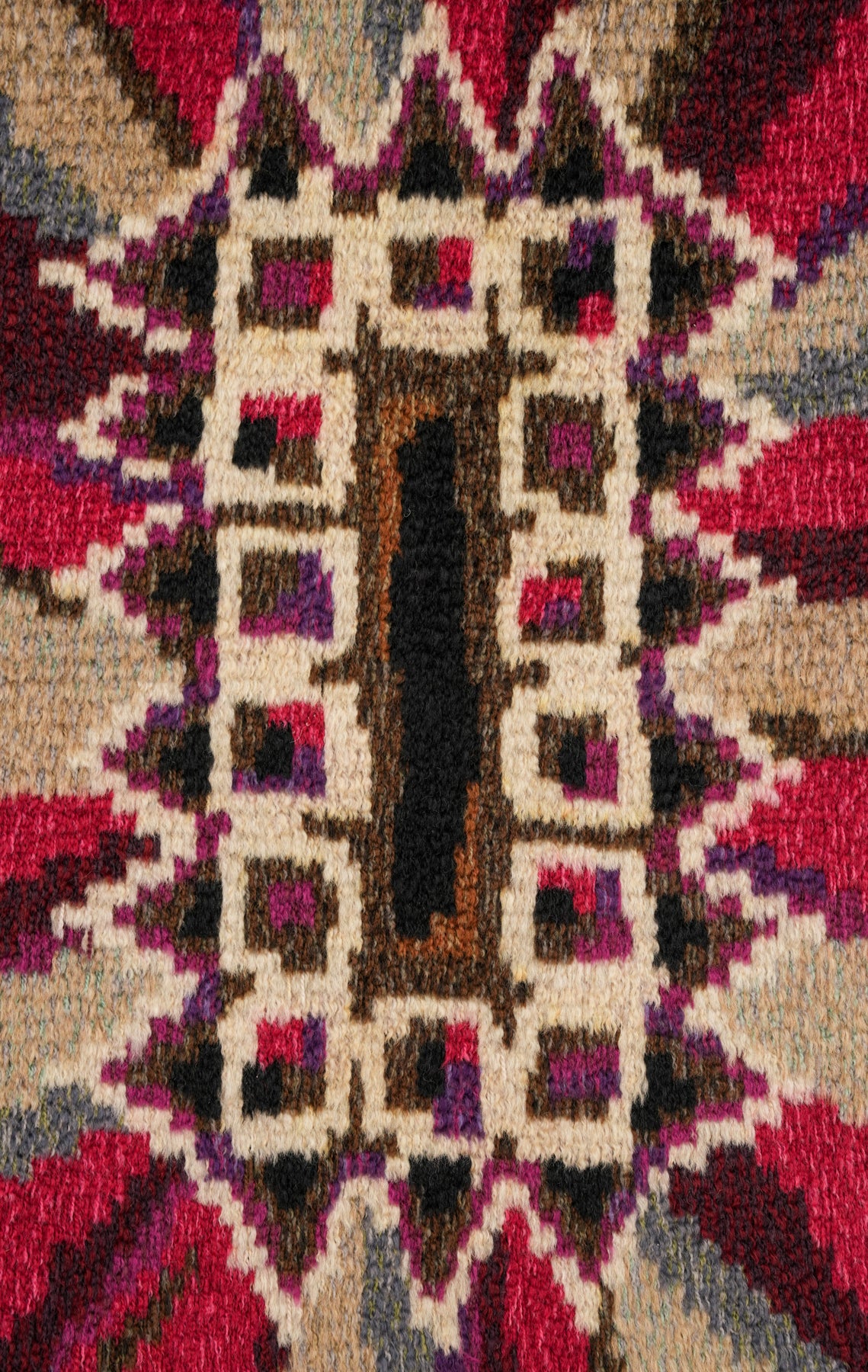 Vintage Scandinavian Art Deco Rya Rug 4' x 2'6"