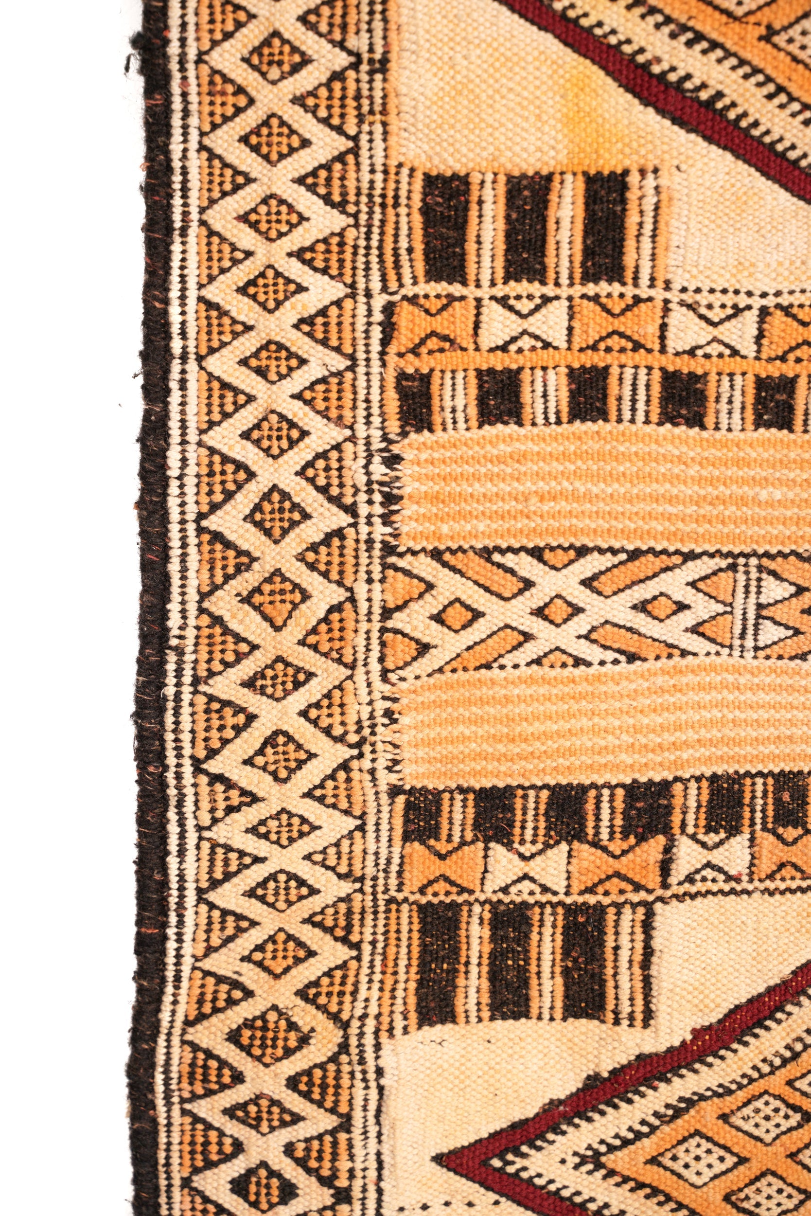 Vintage Moroccan Berber Samba Silk Kilim 3'10" x 1'8"