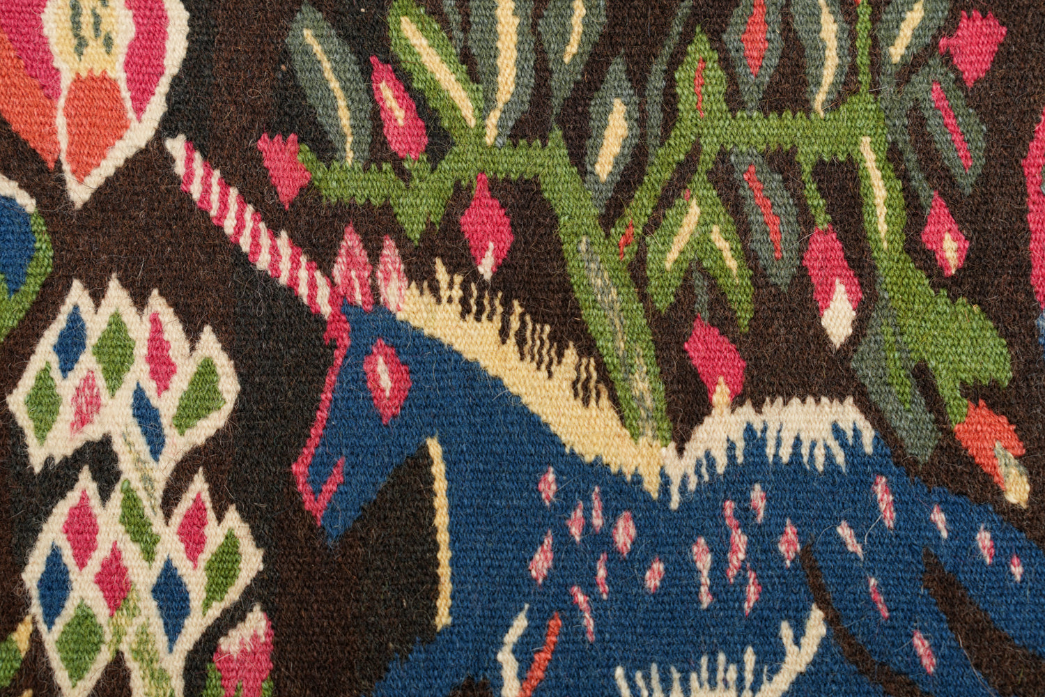 Vintage Swedish UNICORN Tapestry 1'4" x 1'1"