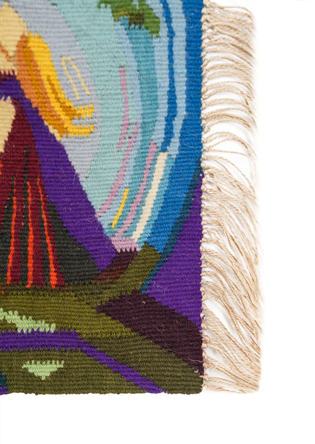 Two Vintage Swedish Tapestries 1'4" x 1'1"- 1' x 1'