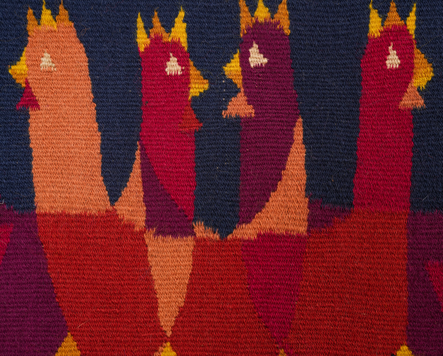 Two Vintage Swedish Tapestries Pictorial 1'7" x 2' / 1'3'' x 1'0''