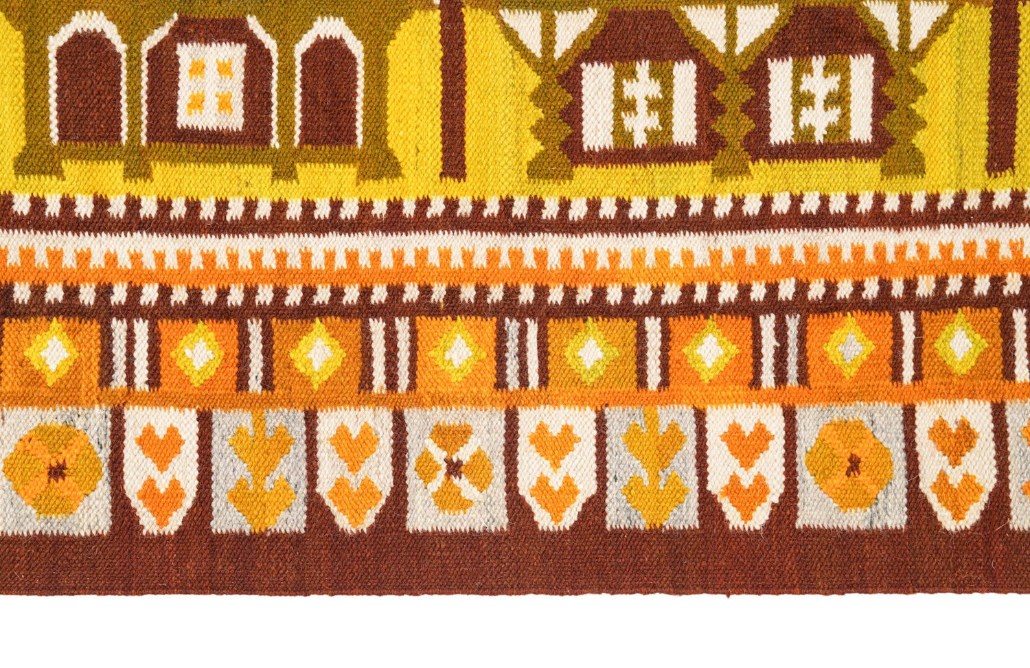 Vintage Polish Wall Art kilim 6'7" x 2'7"