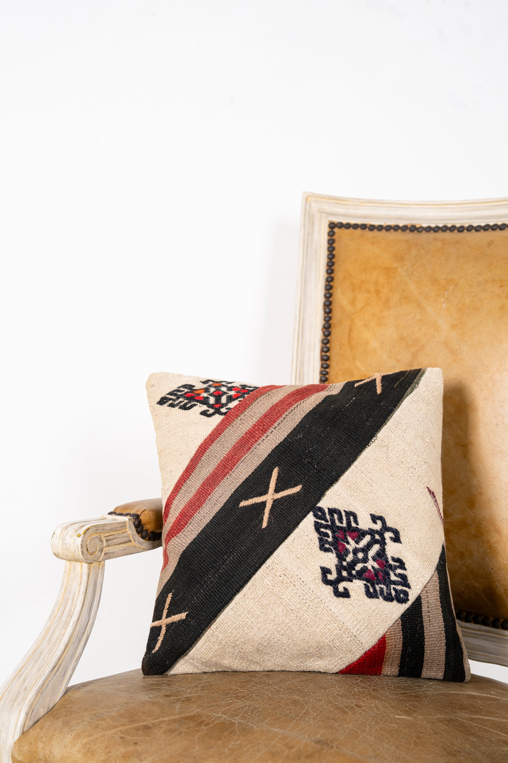 Vintage Turkish Kilim Cushion 1'4" X 1'4"