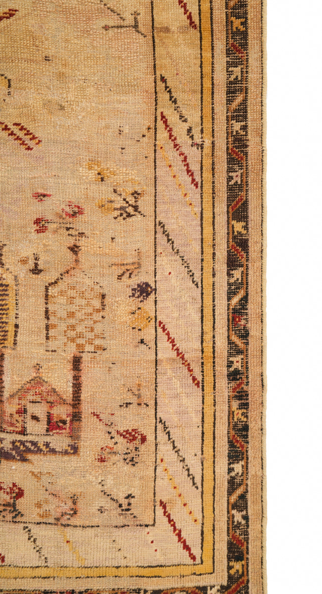 Antique Turkish Kirsehir Prayer Rug 5' x 3'