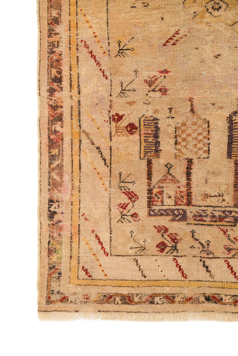 Antique Turkish Kirsehir Prayer Rug 5' x 3'