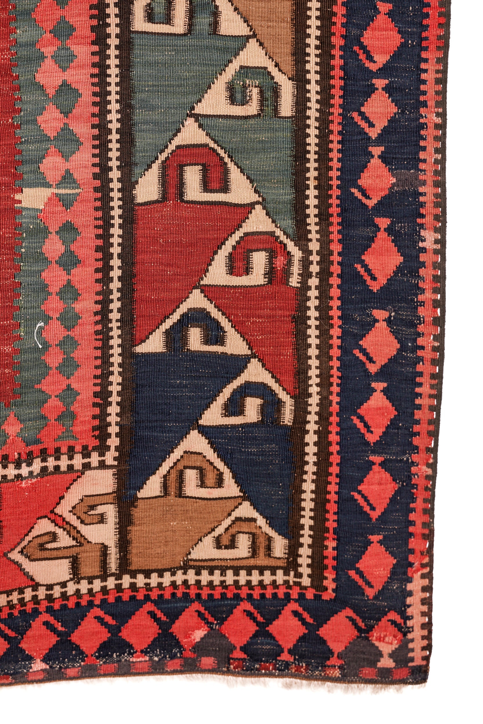 Antique Caucasian "LESGHI STAR" Kilim 9' x 6'