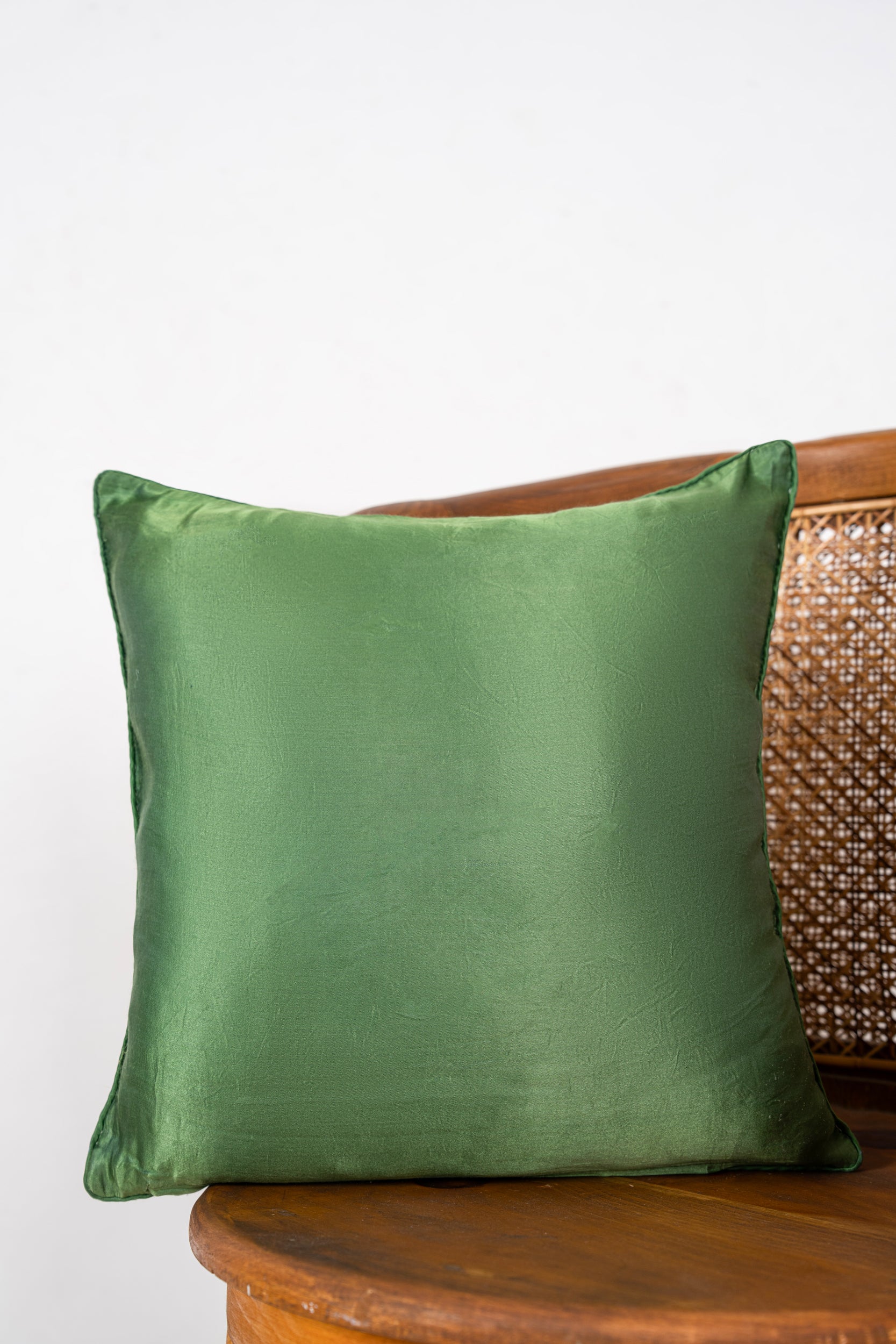 Vintage Silk Embroidery Cushion 1'2" X 1'2"