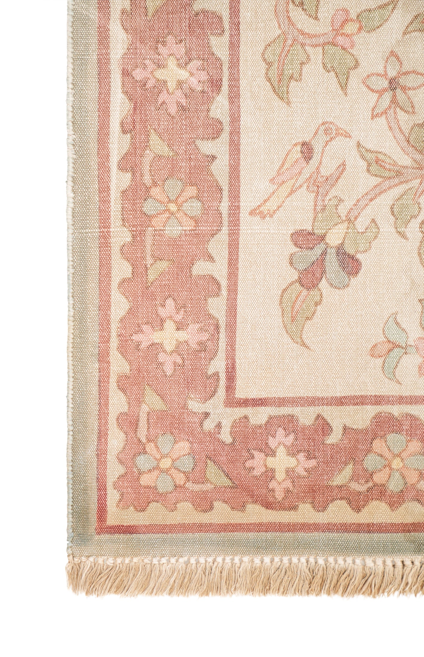 Vintage Indian Hand Painted kilim Rug 3' x 2'3"