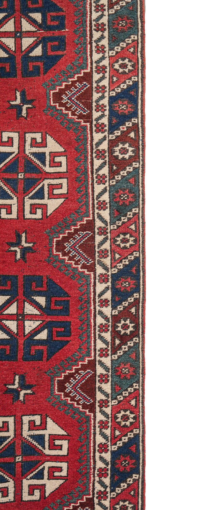 Vintage Turkish Runner Rug 9'2" X 2'4"