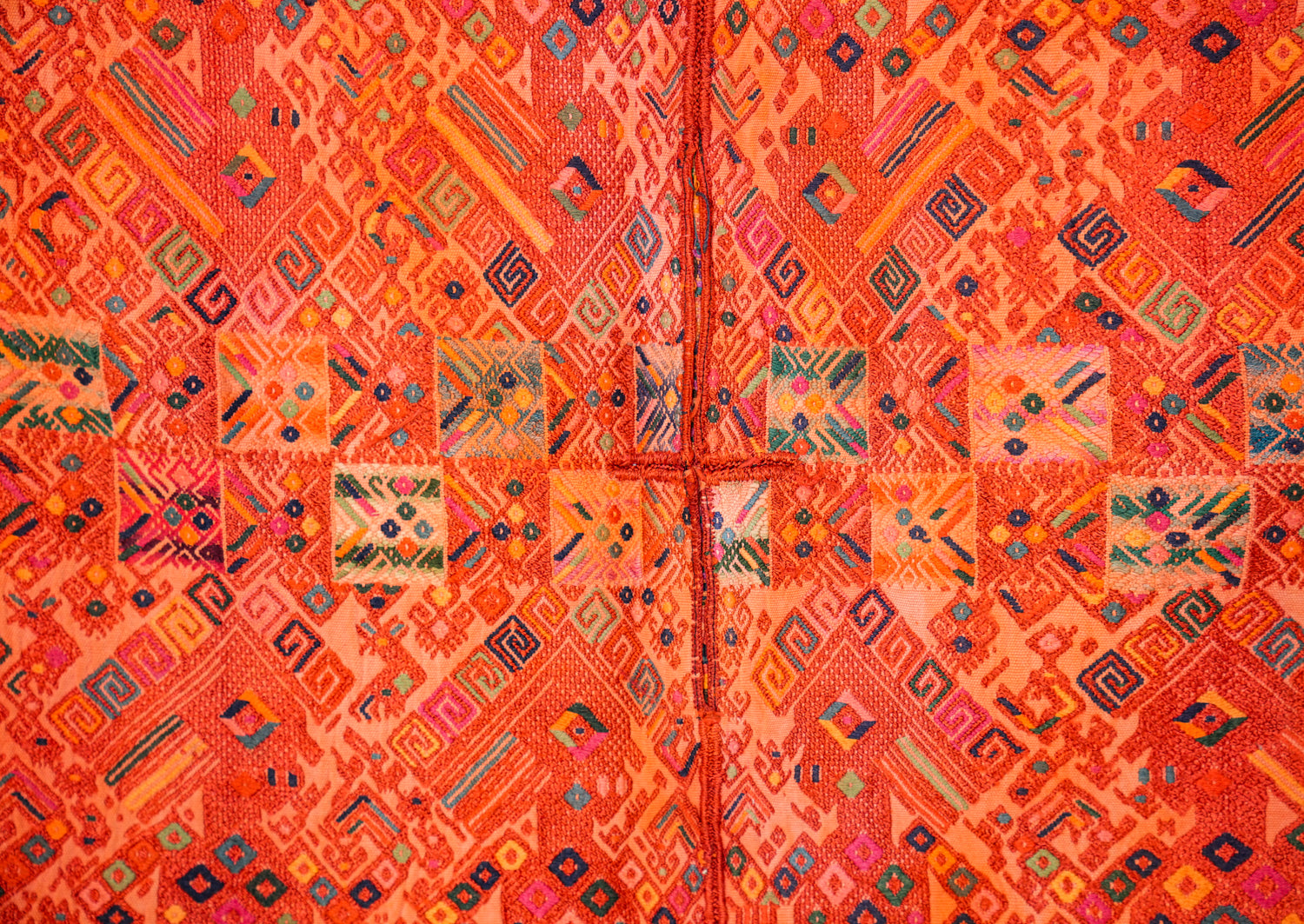 Vintage Mayan Embroidery Textile 2'9" x 2'5"