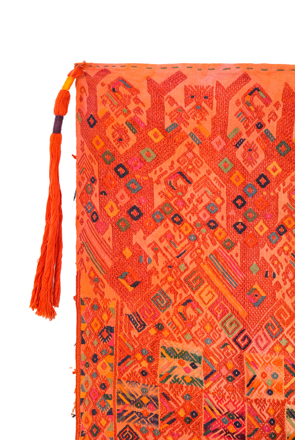 Vintage Mayan Embroidery Textile 2'9" x 2'5"
