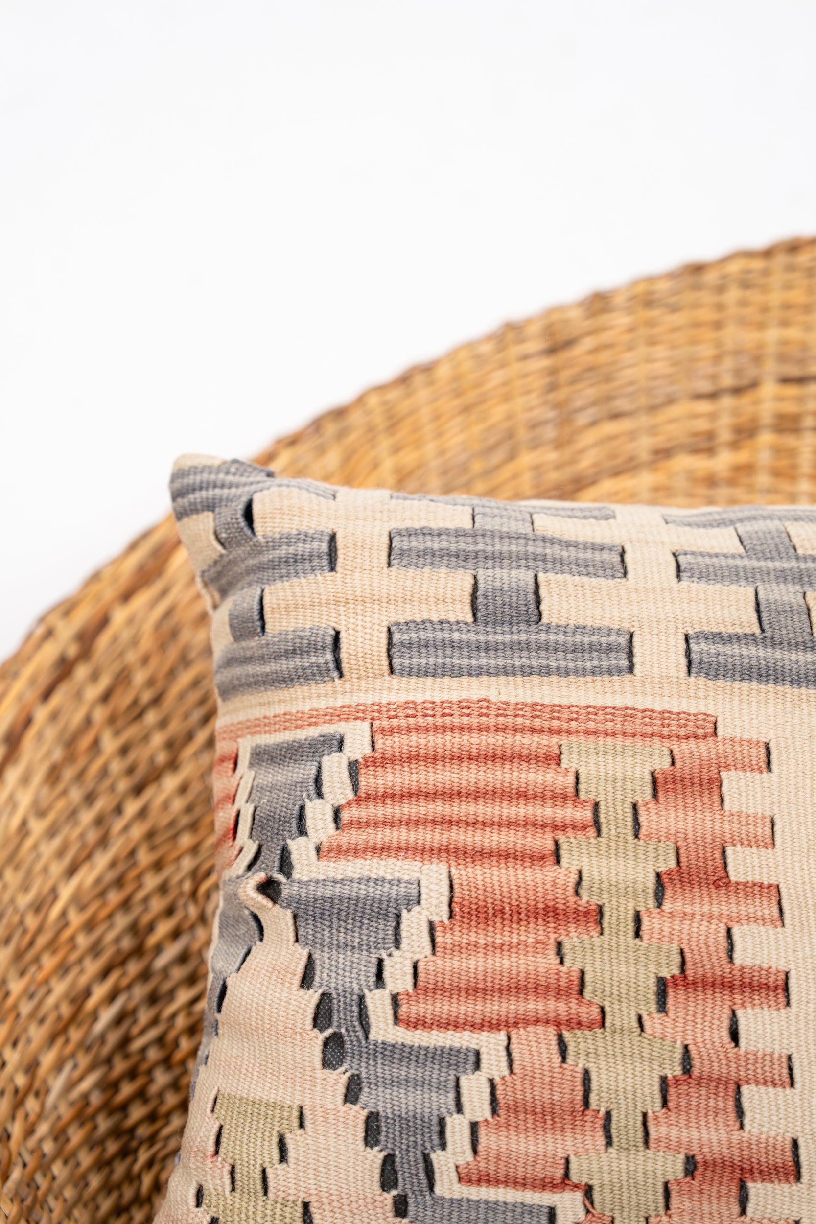 Vintage Turkish Kilim Cushion 1'4" x 1'4"