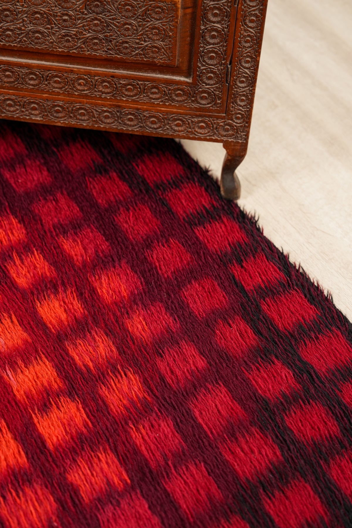 Vintage Scandinavian Rya Rug 5'4" X 3'