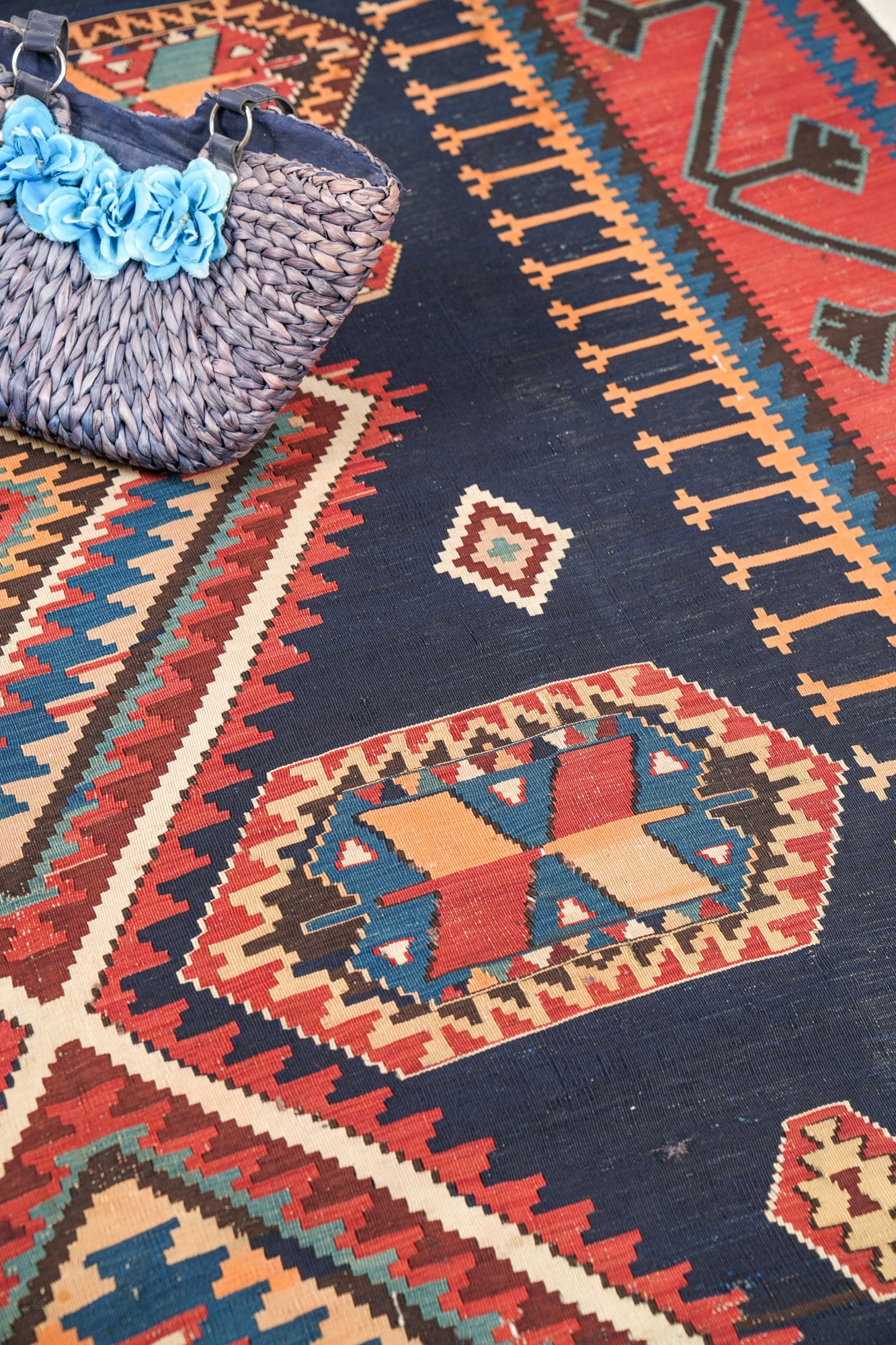 Antique Caucasian Shirvan Kilim 11'9" x 6'9"