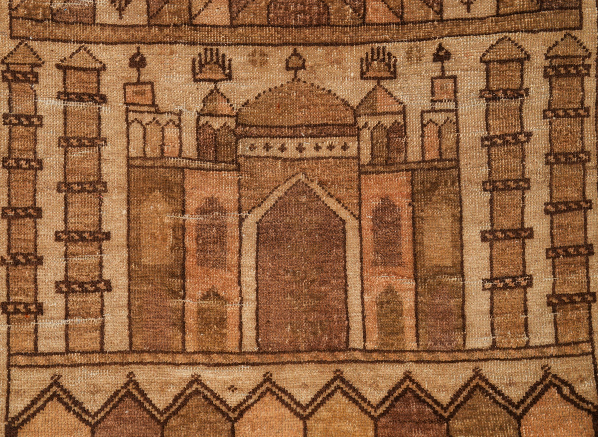 Vintage Baloch Prayer Rug 4'5" x 3'