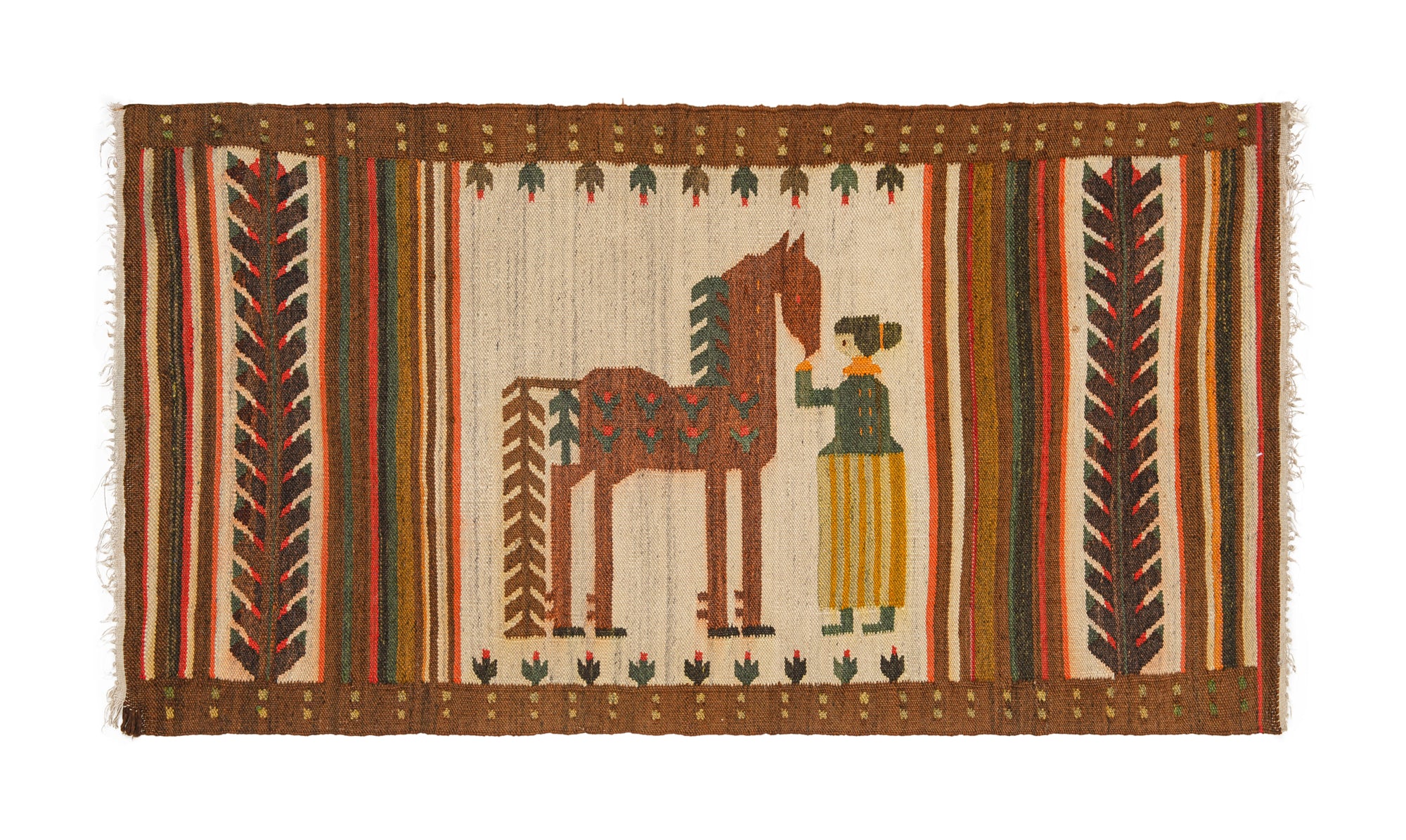 Vintage Norwegian Tapestry 4'10" x 2'7"