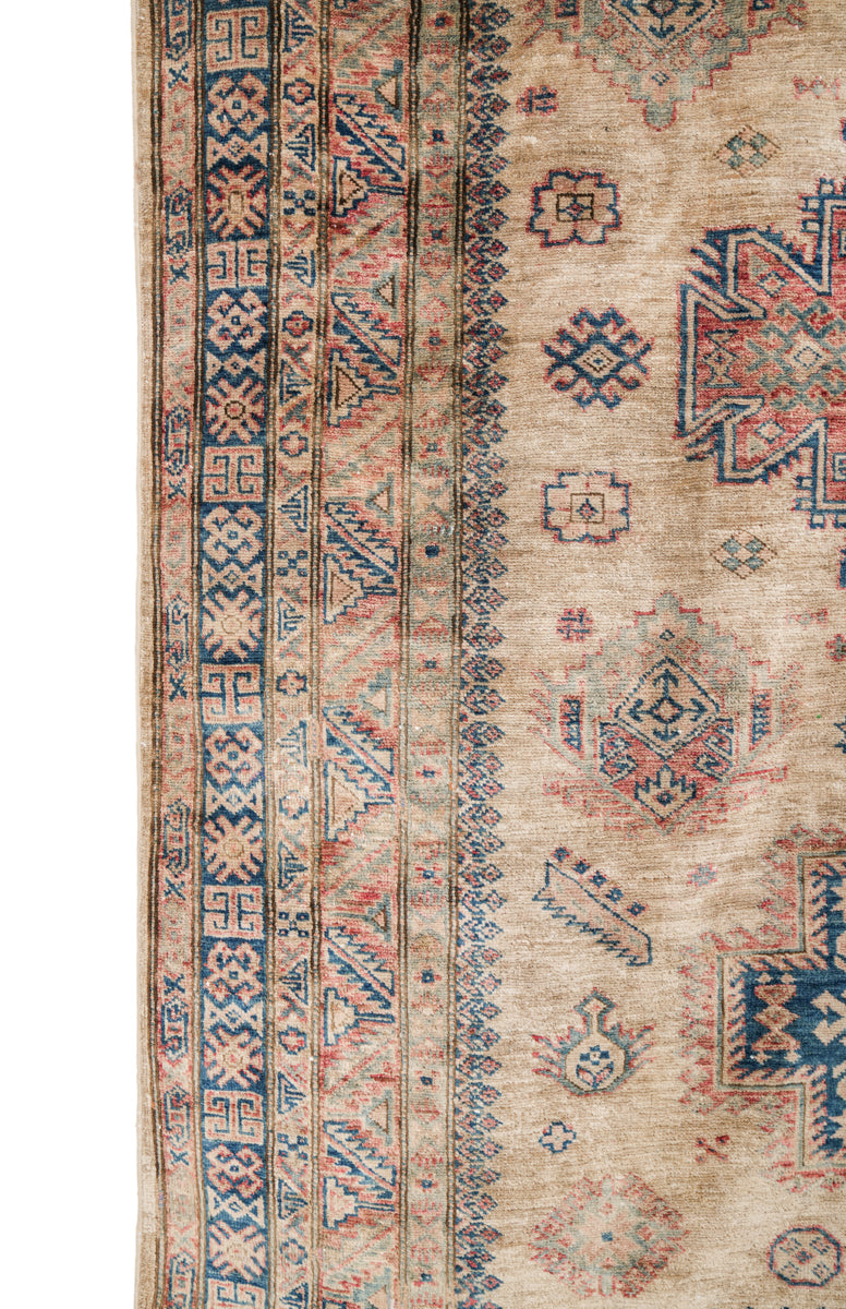 Vintage Afghan Kazak Rug 7'7" x 5'6"