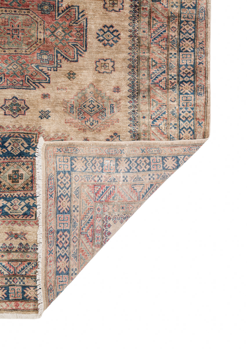 Vintage Afghan Kazak Rug 7'7" x 5'6"