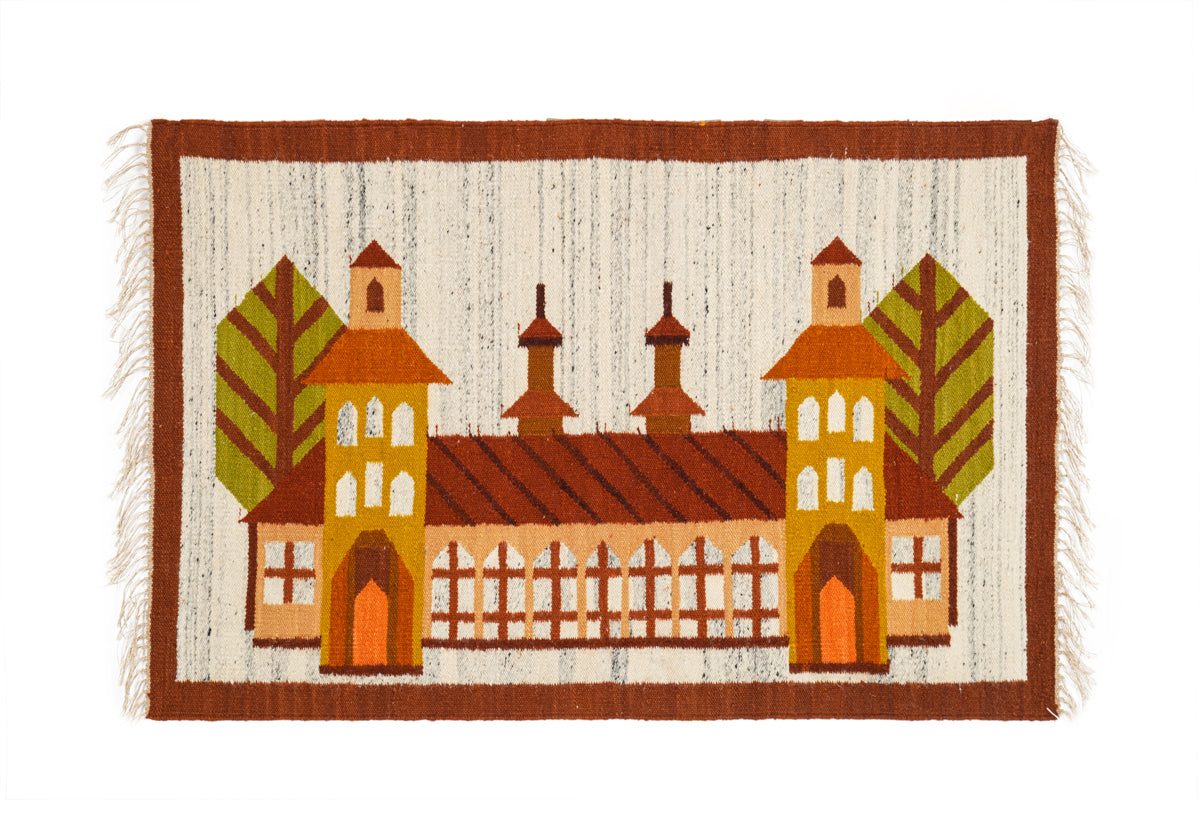 vintage handmade wool tapestry