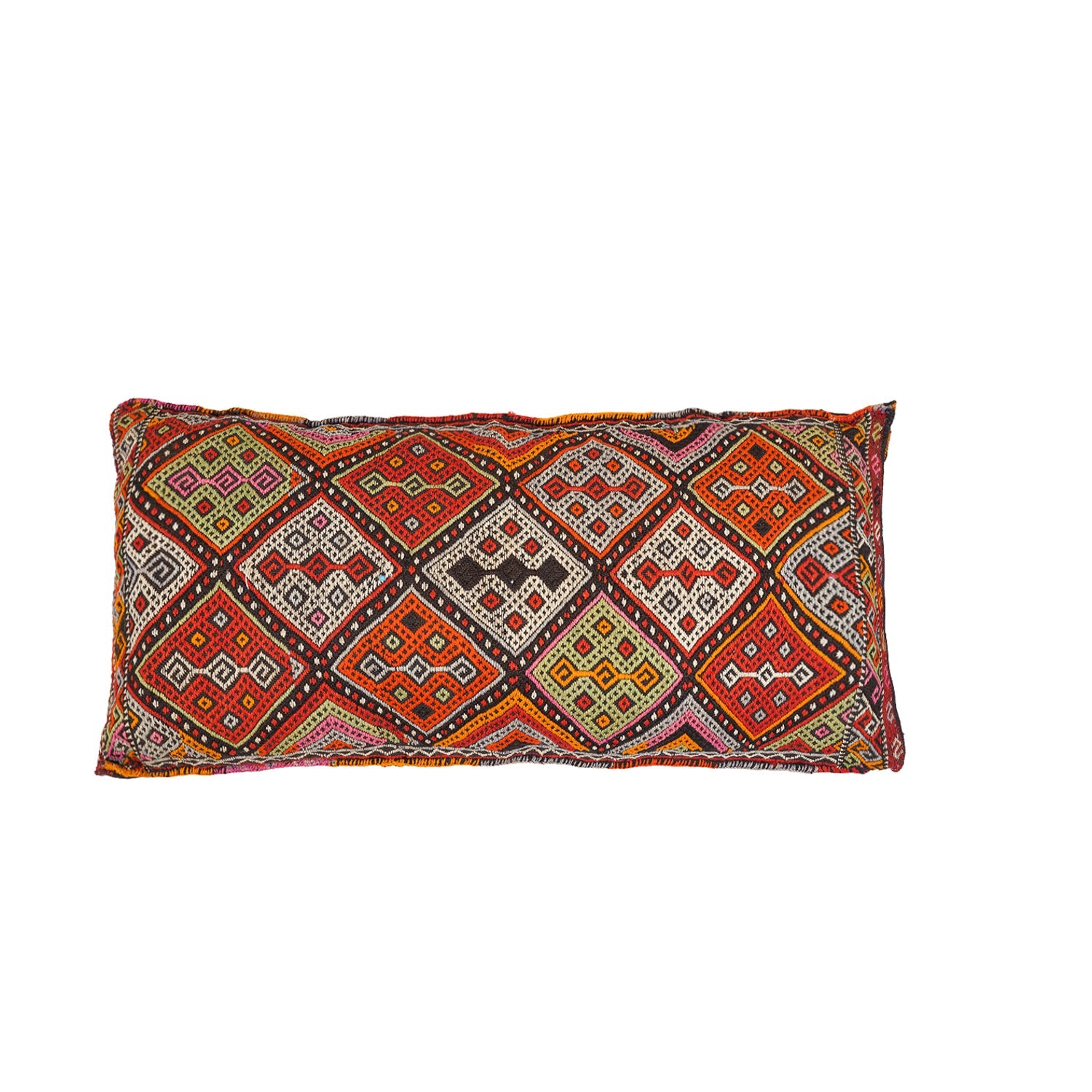 Vintage Anatolian Lumbar Pillow Cover 3'9" x 1'10"