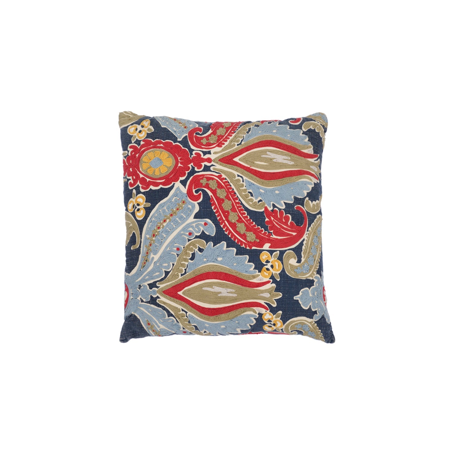 Vintage Turkish embroidered cushion 1'7" x 1'6"