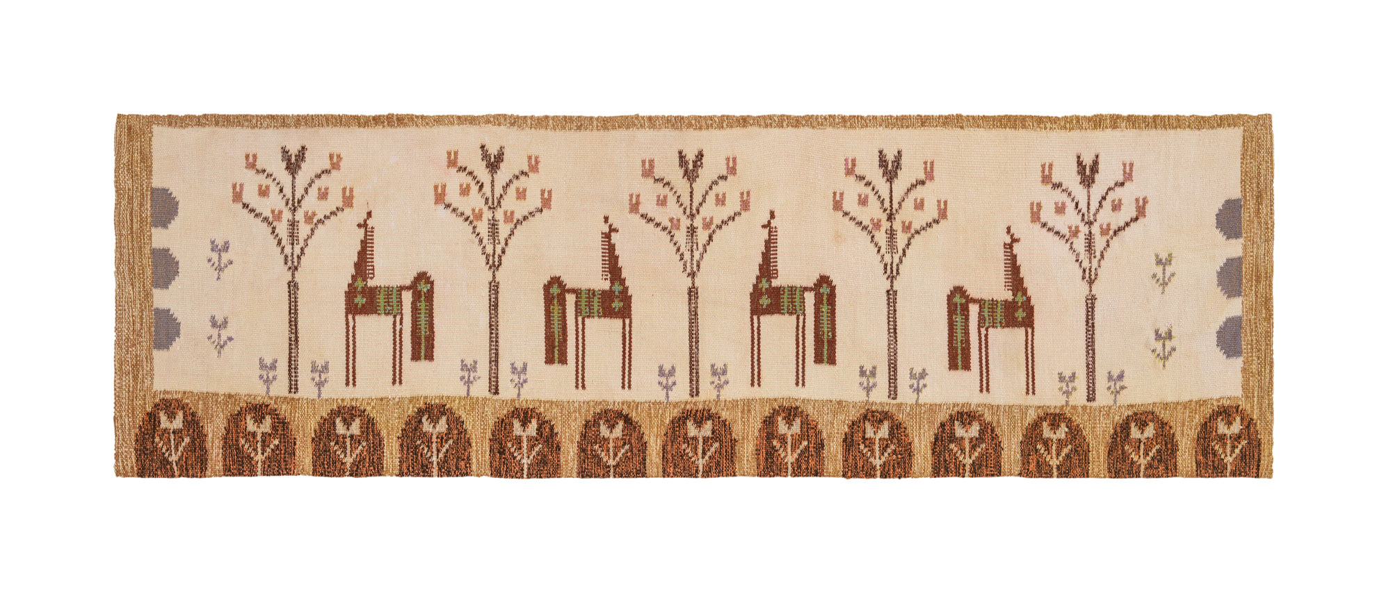 Vintage Scandanavian Eva Nemeth Tapestry 5'8" x 1'9"