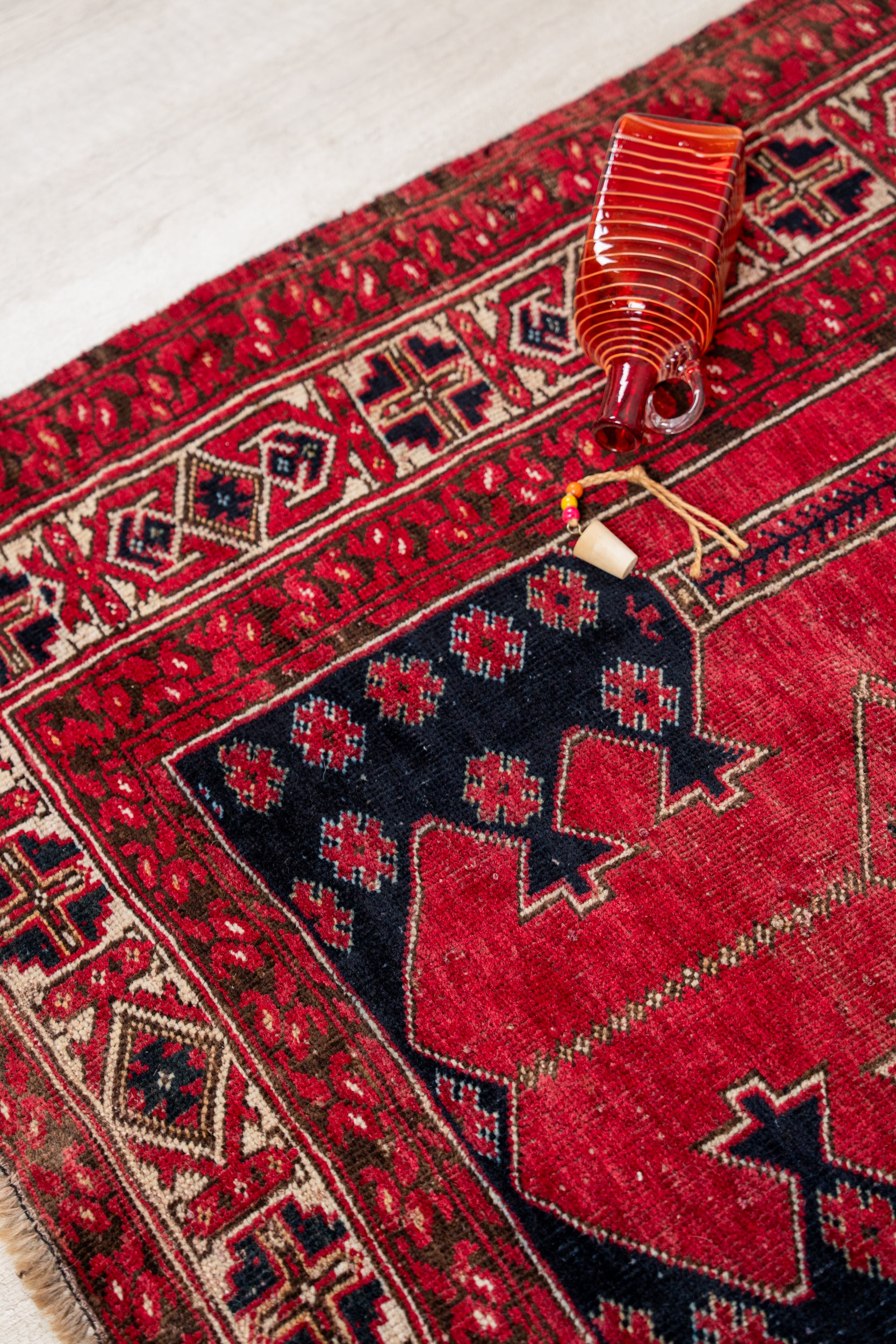 Vintage Turkmen Tribal Rug 7' x 3'10"