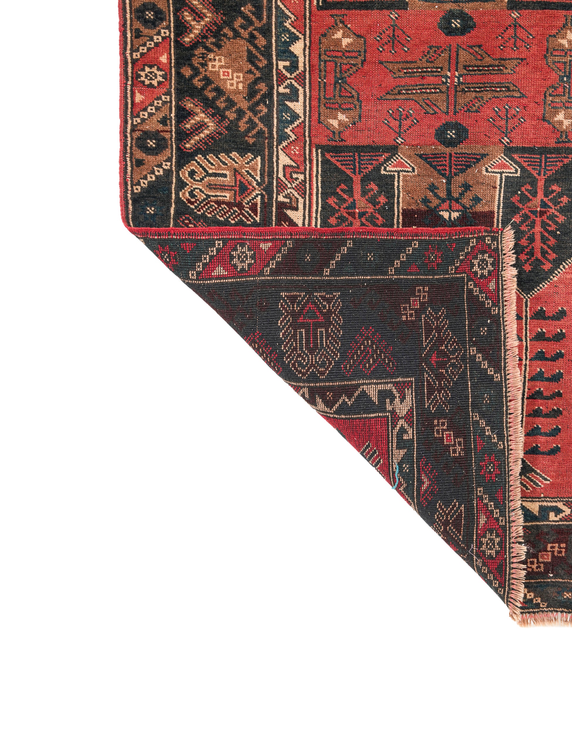 Vintage Turkish Tribal Rug 6'4" x 4'