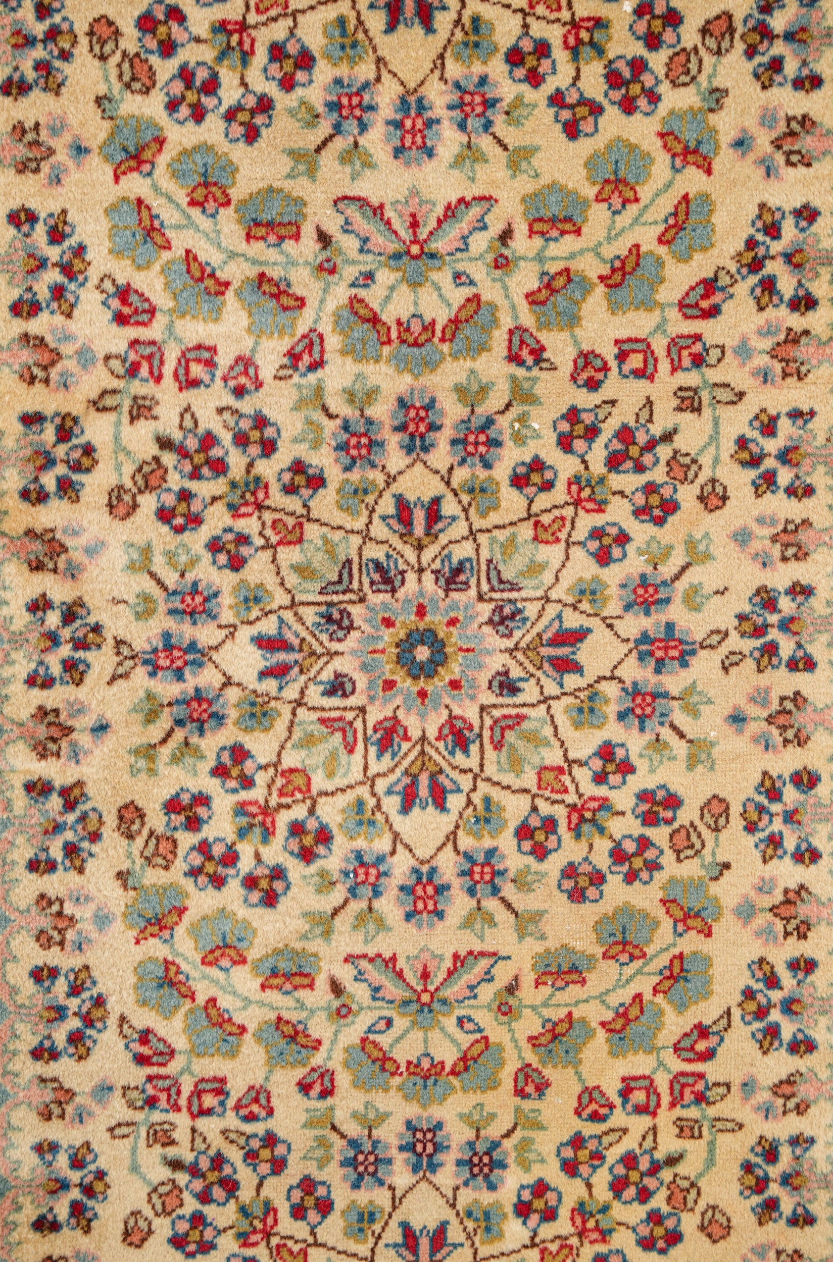 vintage turkish hereke hallway rug 7'3" x 2'8"