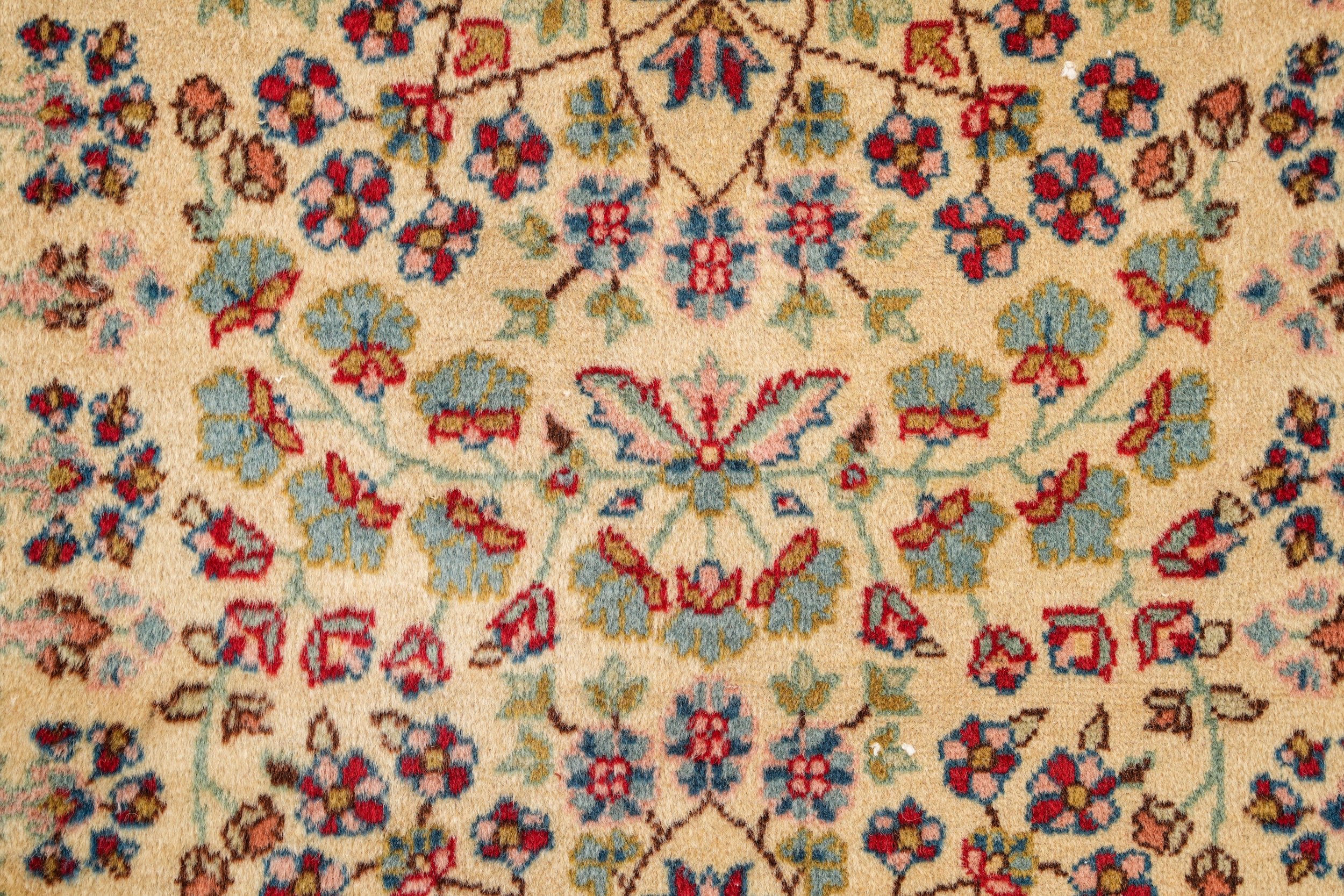 vintage turkish hereke hallway rug 7'3" x 2'8"