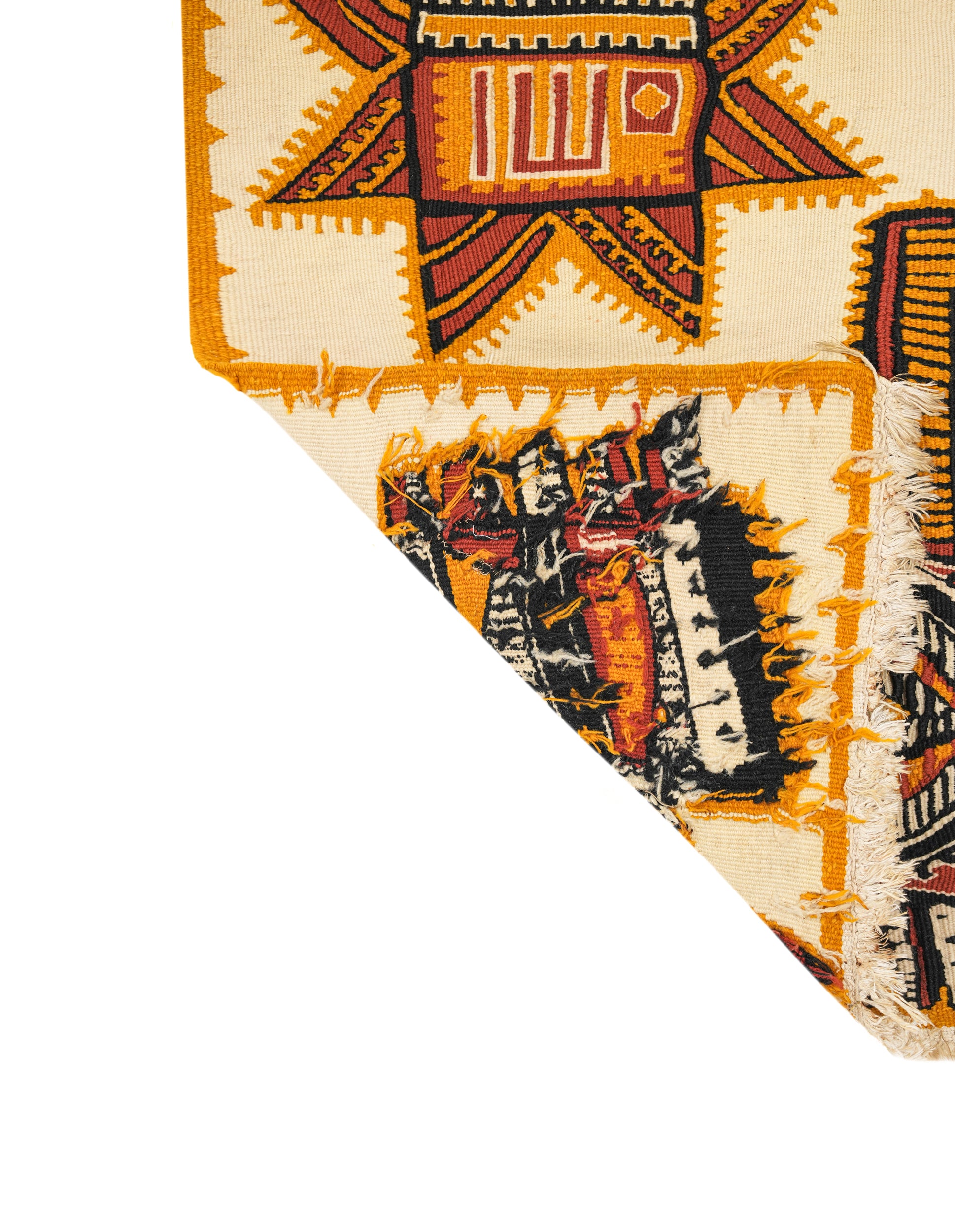 Vintage South American Tapestry 2'8" x 2'7"