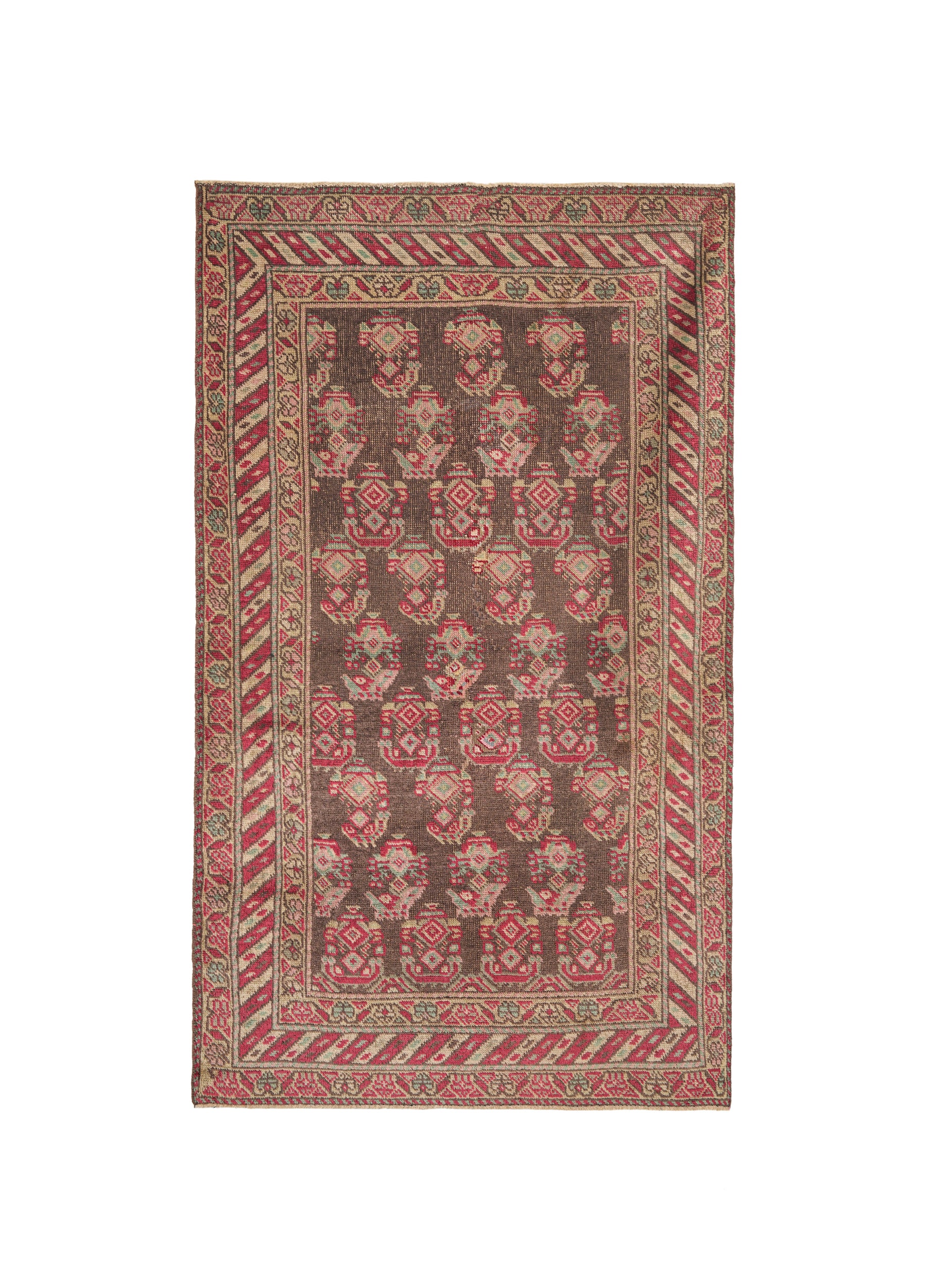 Vintage Turkish paisley Rug 6'1" x 3'8"