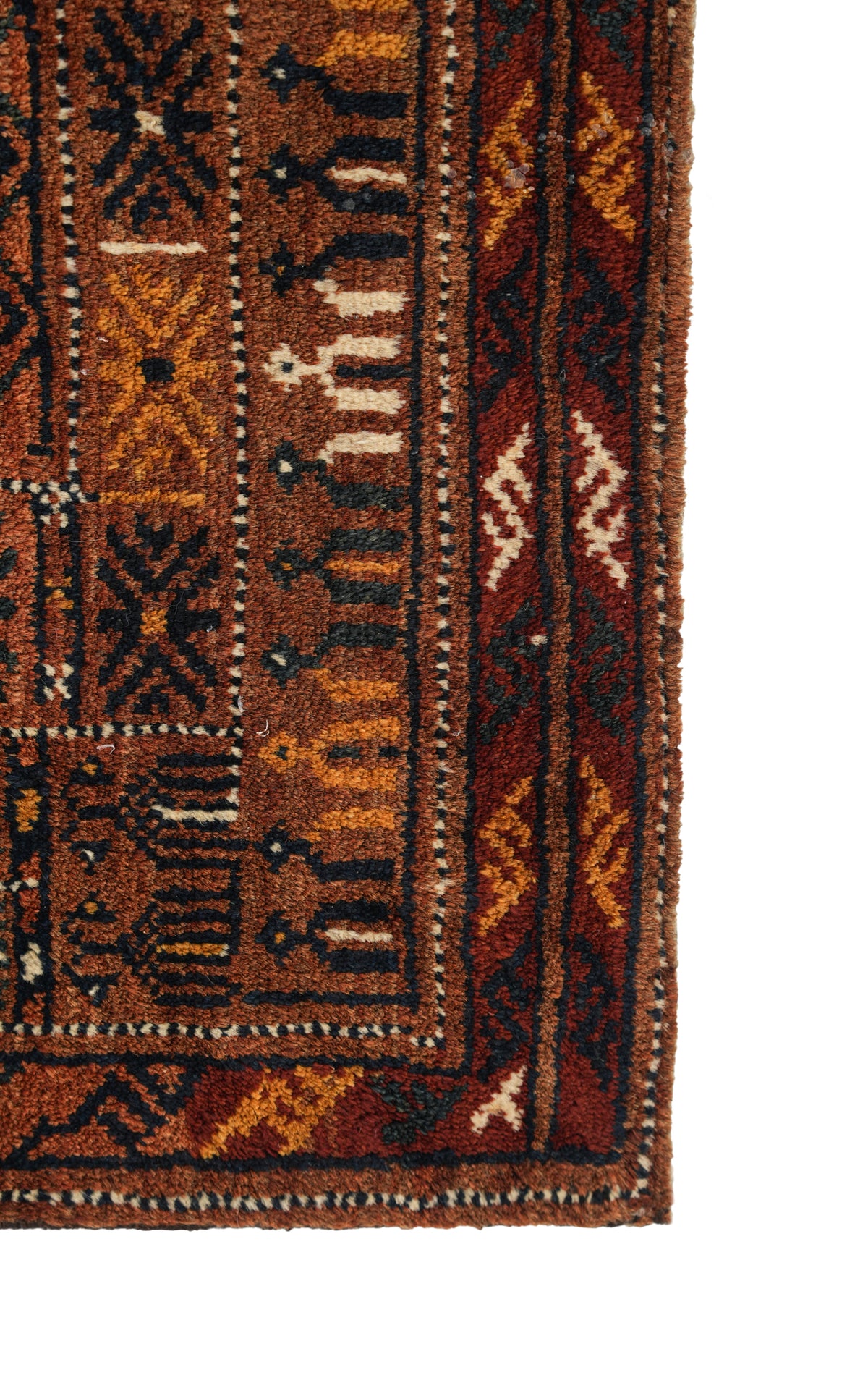 Vintage Turkmen Kapunuk panel Rug 4' X 1'