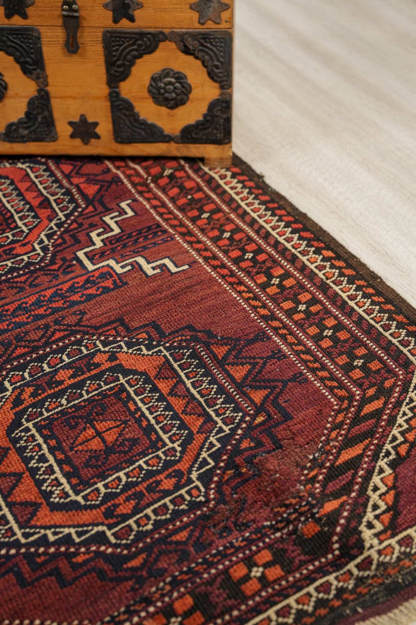 Antique Turkmen Rug 4'10" x 2'8"